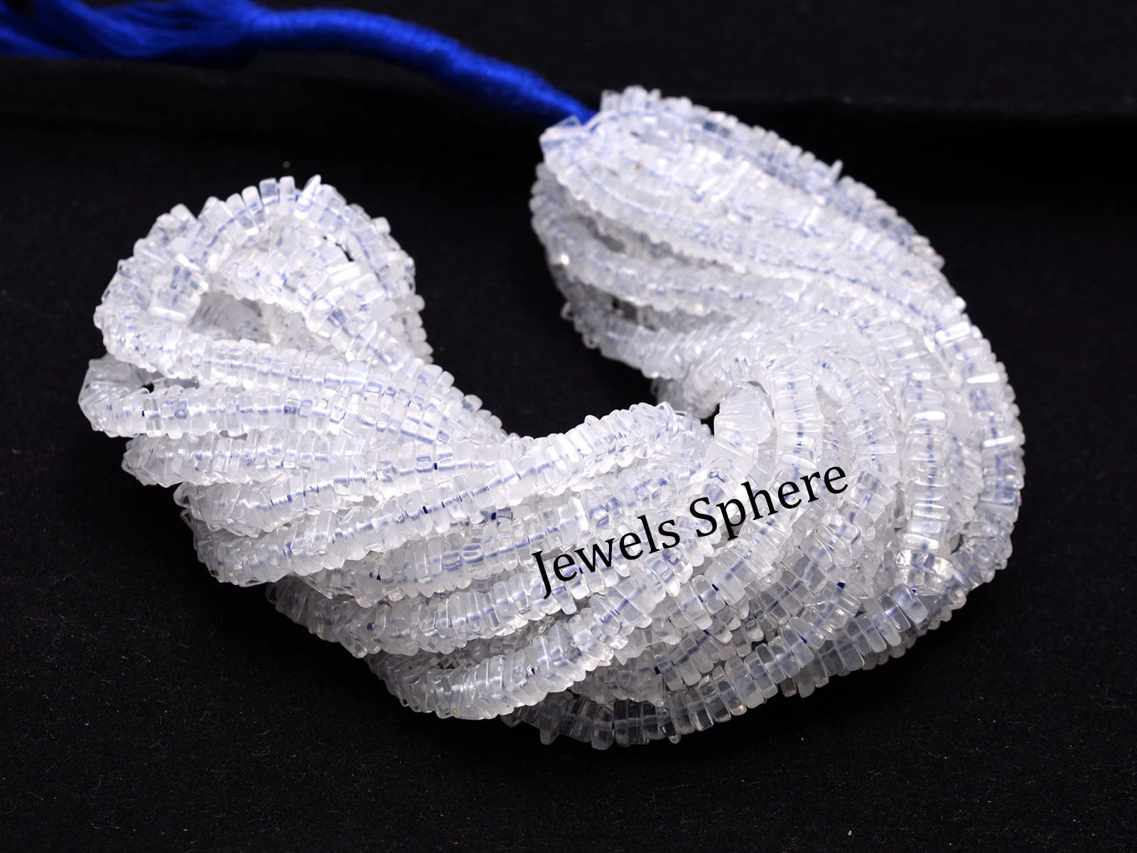 Natural Ice Quartz Smooth Square Beads,  SKU713