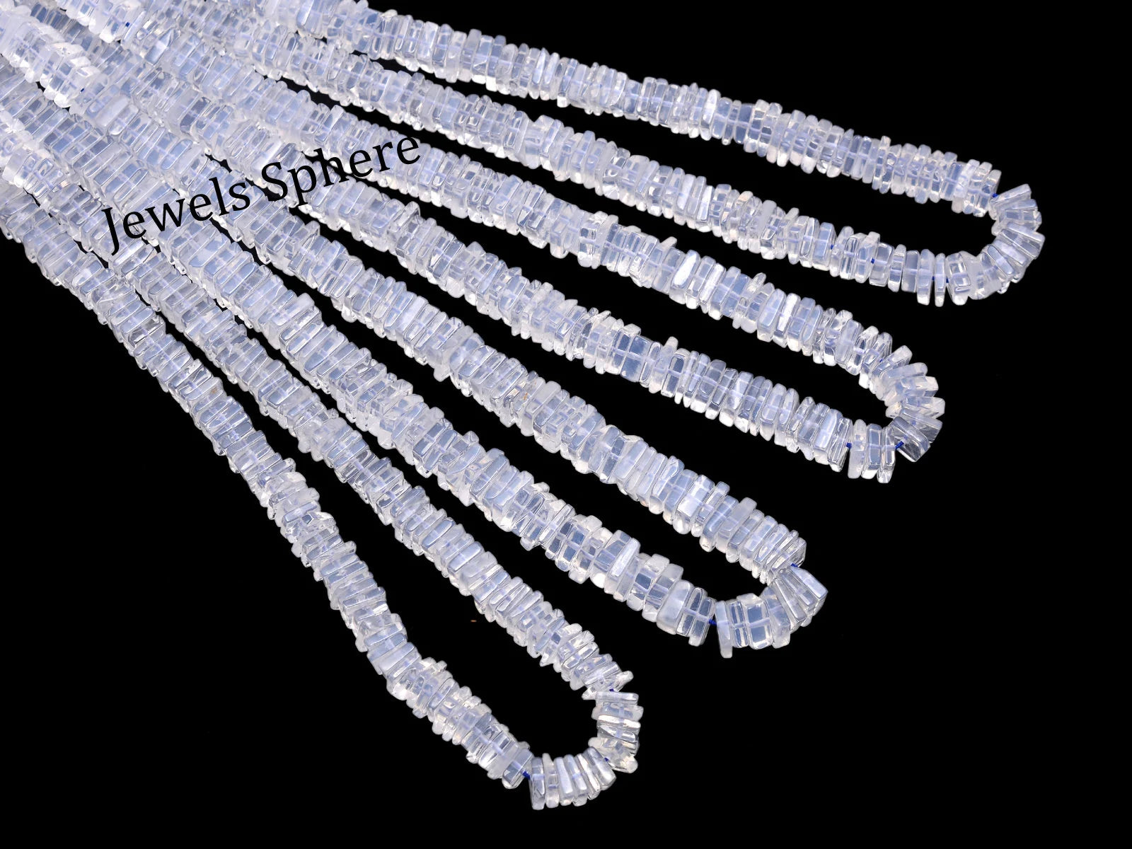 Natural Ice Quartz Smooth Square Beads,  SKU713
