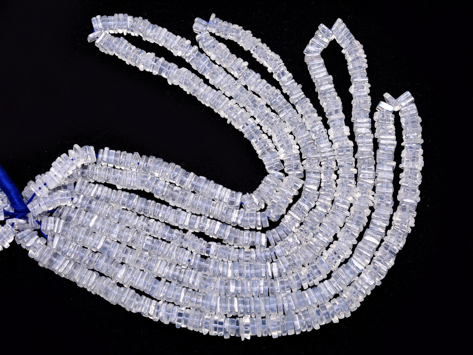 Natural Ice Quartz Smooth Square Beads,  SKU713