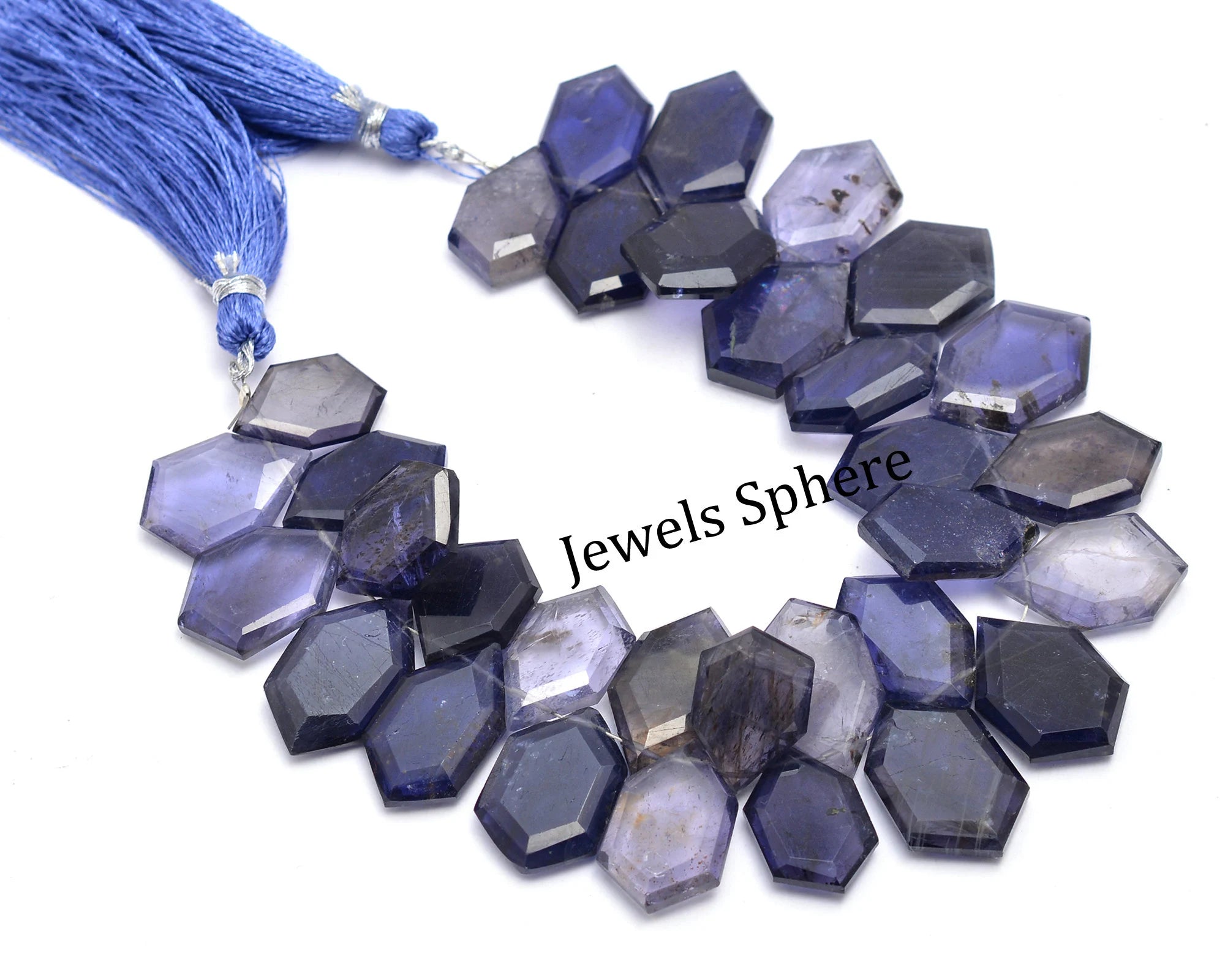 Natural Iolite Faceted Six Corner Pear Fancy Shape, 10x16 mm To 13x19 mm, SKU779