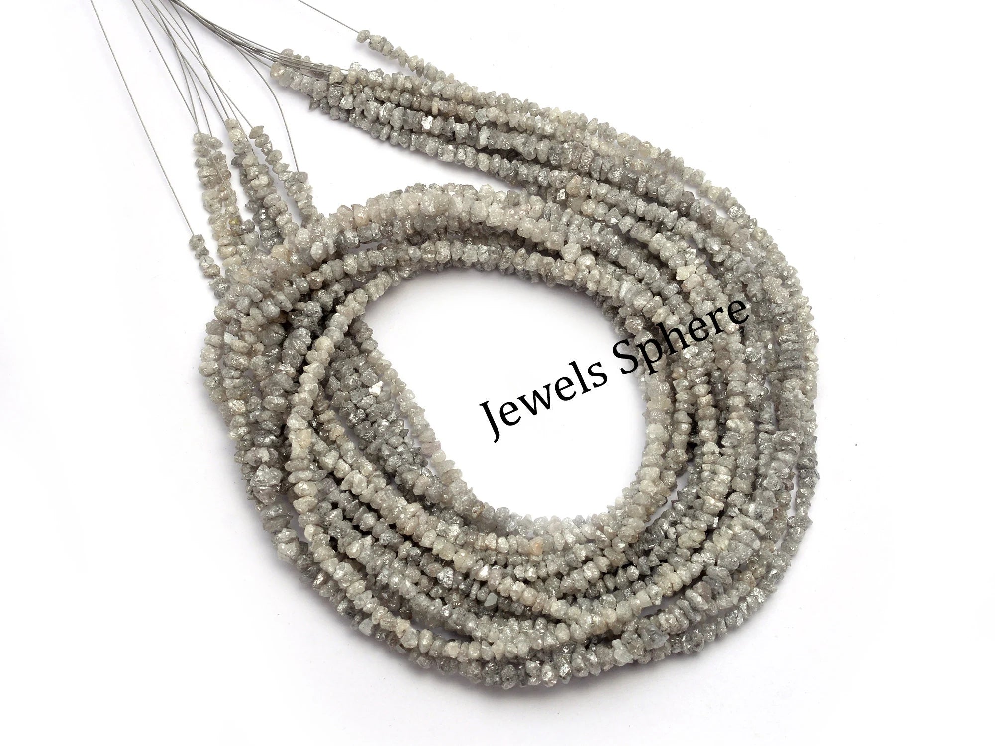 Natural Raw Diamond Uncut Beads, Milky White Diamond Fancy Beads, SKU818