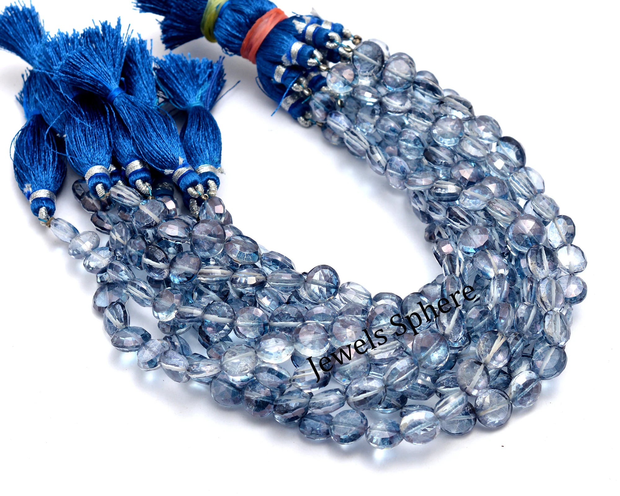 AA Quality Kyanite Faceted Coin Shape Beads, SKU770