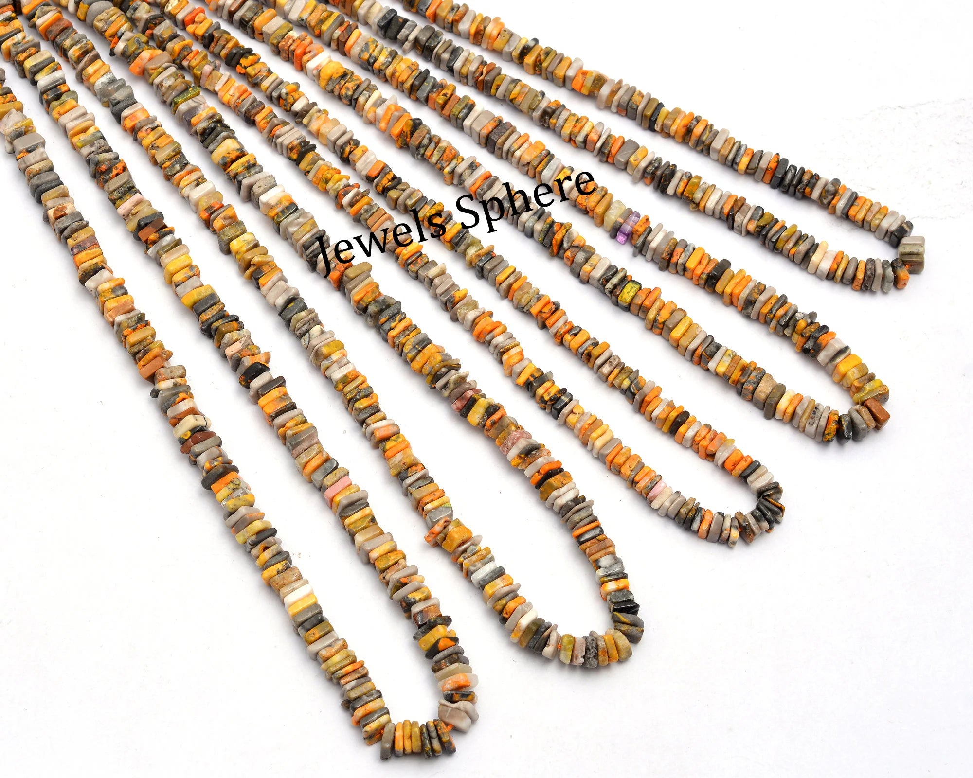 Bumble Bee Jasper Smooth Square Beads, 5 mm To 7 mm, SKU784