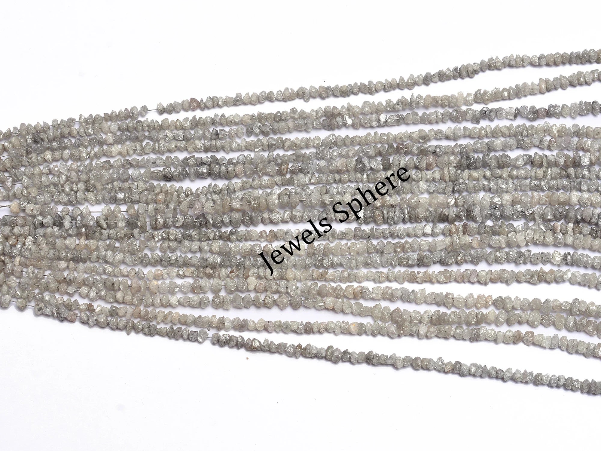 Natural Raw Diamond Uncut Beads, Milky White Diamond Fancy Beads, SKU818