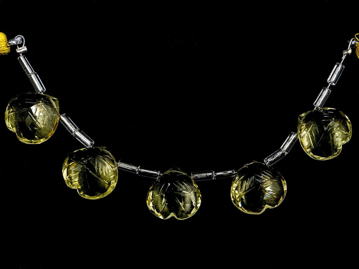 Yellow Lemon Quartz Heart Carving Bottom Drilled Beads, 12 mm, Lemon Quartz Heart Carving Beads, Lemon Quartz Jewelry Gemstone, SKU1590