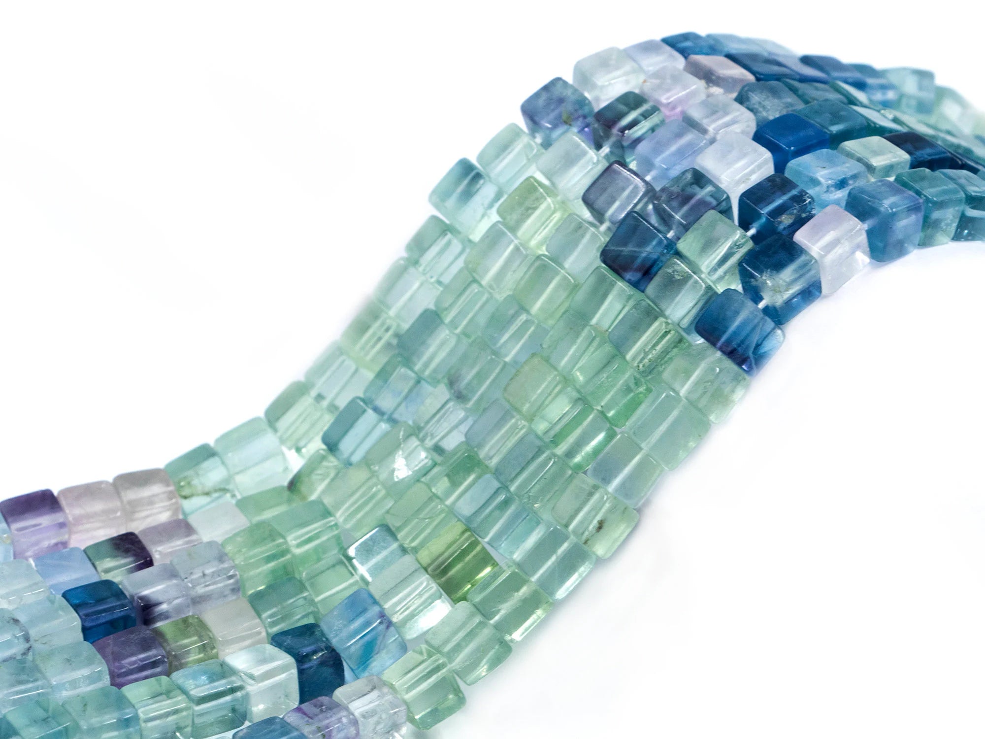 Multi Fluorite Smooth Box Shape Beads, Multi Fluorite Box Fancy Beads, Multi Fluorite Jewelry Making Beads, SKU1585