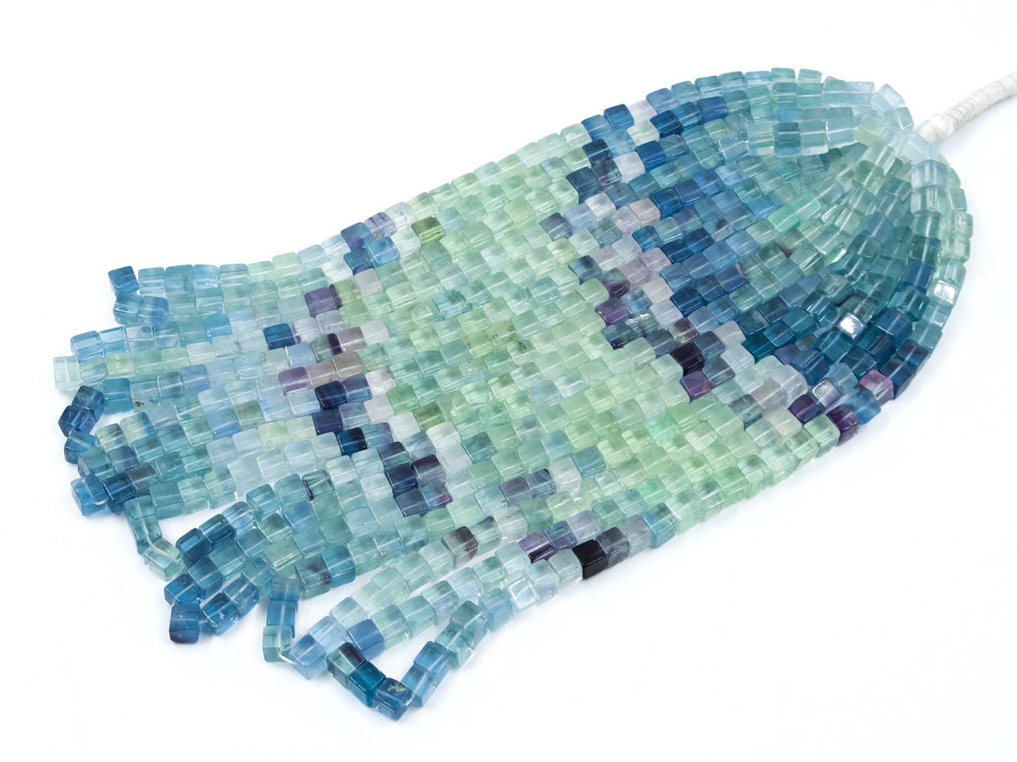 Multi Fluorite Smooth Box Shape Beads, Multi Fluorite Box Fancy Beads, Multi Fluorite Jewelry Making Beads, SKU1585