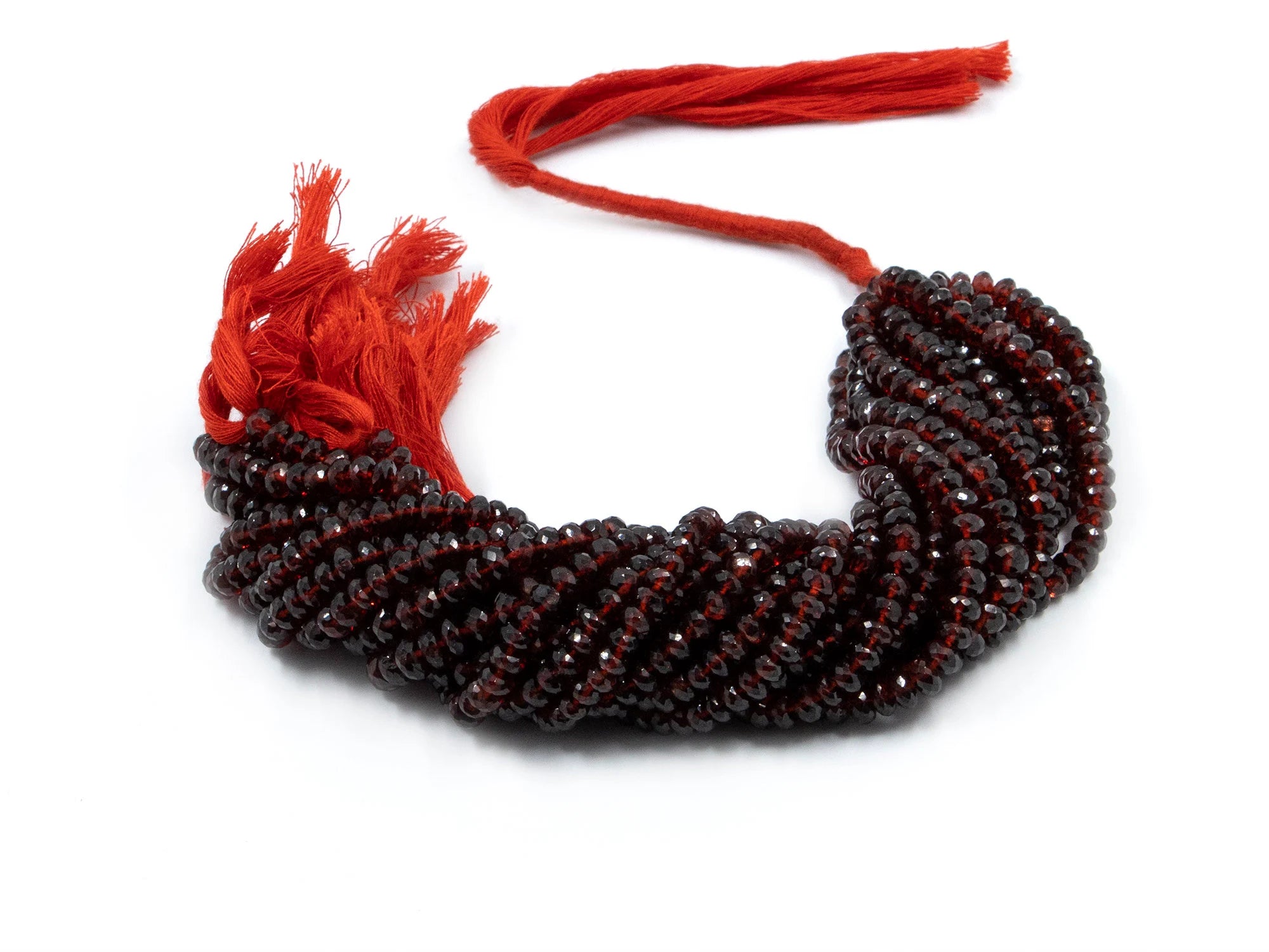 Natural Mozambique Beads, Garnet Faceted Beads, Rondelle Beads, 5 To 7 mm Beads, Red Garnet Beads, Garnet Beads Jewelry (SKU1595)