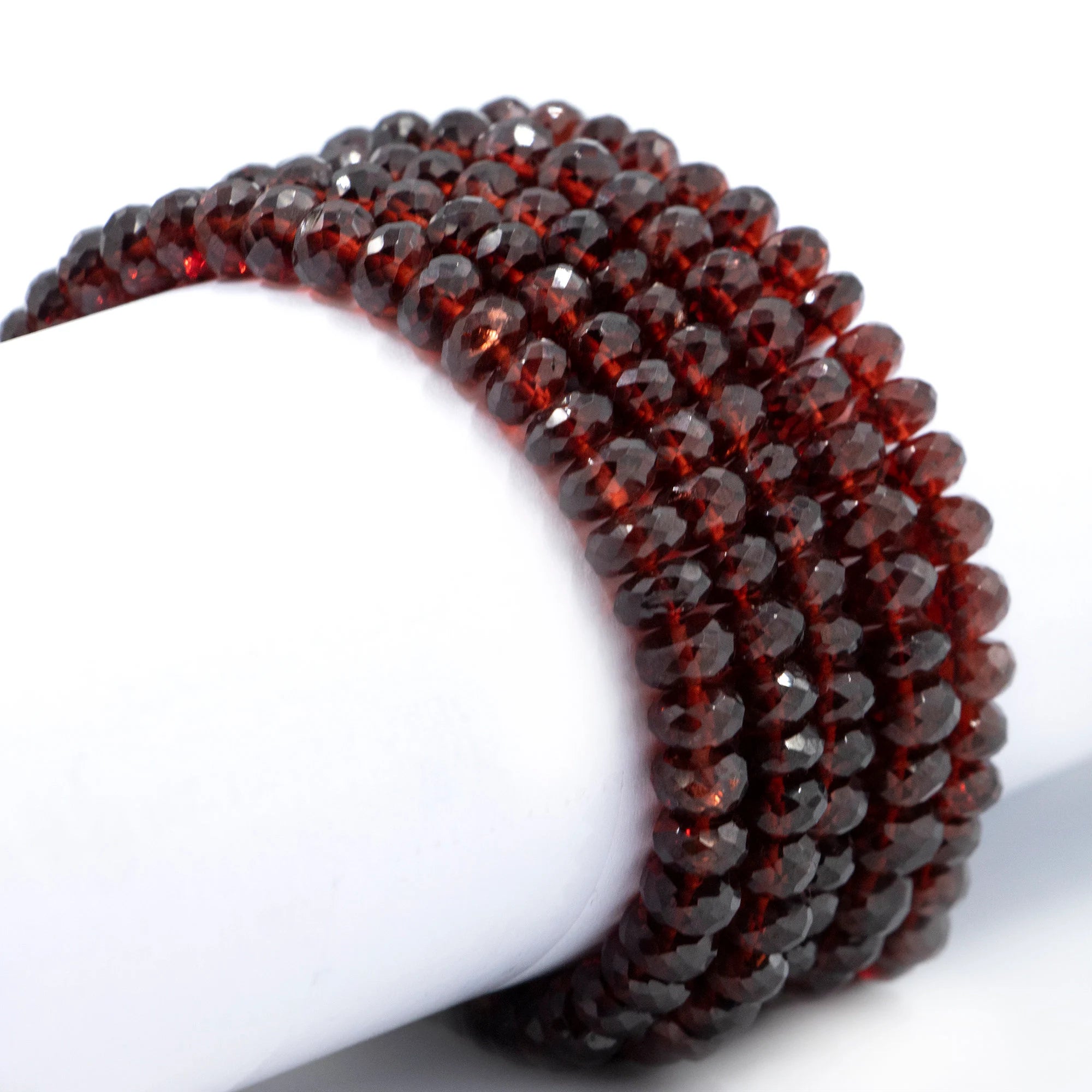 Natural Mozambique Beads, Garnet Faceted Beads, Rondelle Beads, 5 To 7 mm Beads, Red Garnet Beads, Garnet Beads Jewelry (SKU1595)