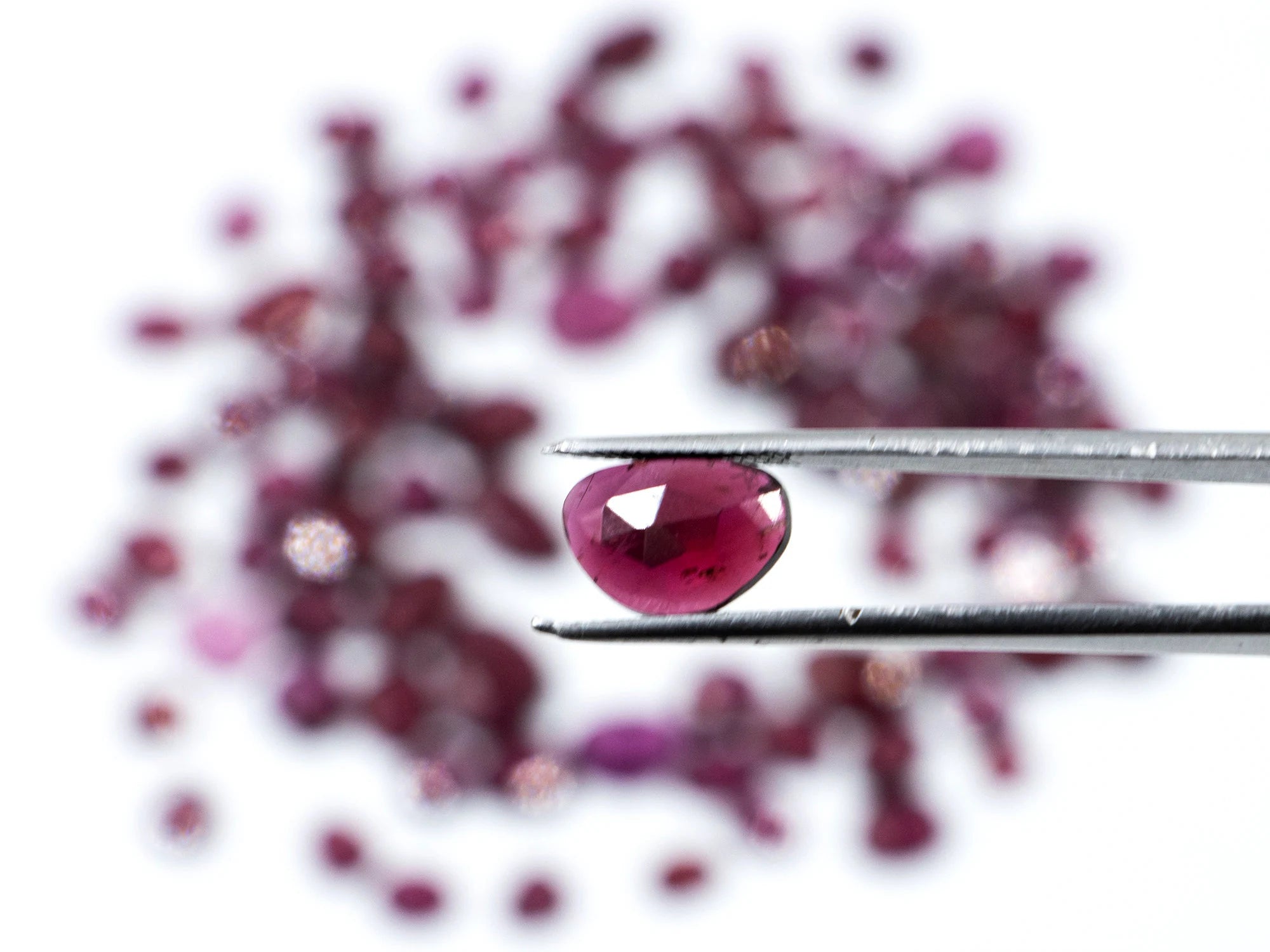 Rhodolite Garnet Faceted Oval Rosecut Loose Gemstone, 4x4.5 mm To 8.5x9 mm, Rhodolite Garnet Rosecut, Garnet Loose Gemstone, SKU1599