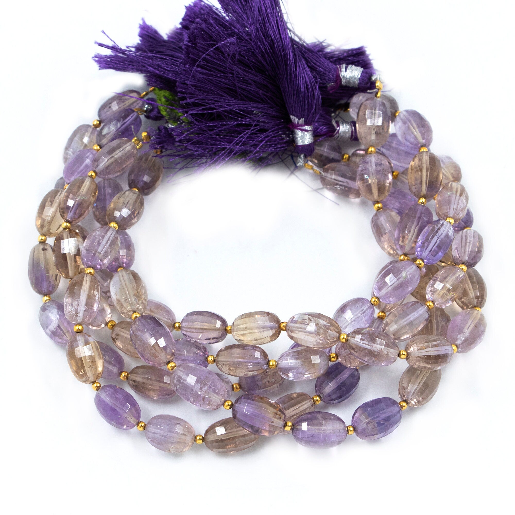 AA Quality Ametrine Faceted Oval Beads, Ametrine Oval Beads, Ametrine Shaded Oval, Handmade Beads For Jewelry, Wholesale Supplier (SKU1560)