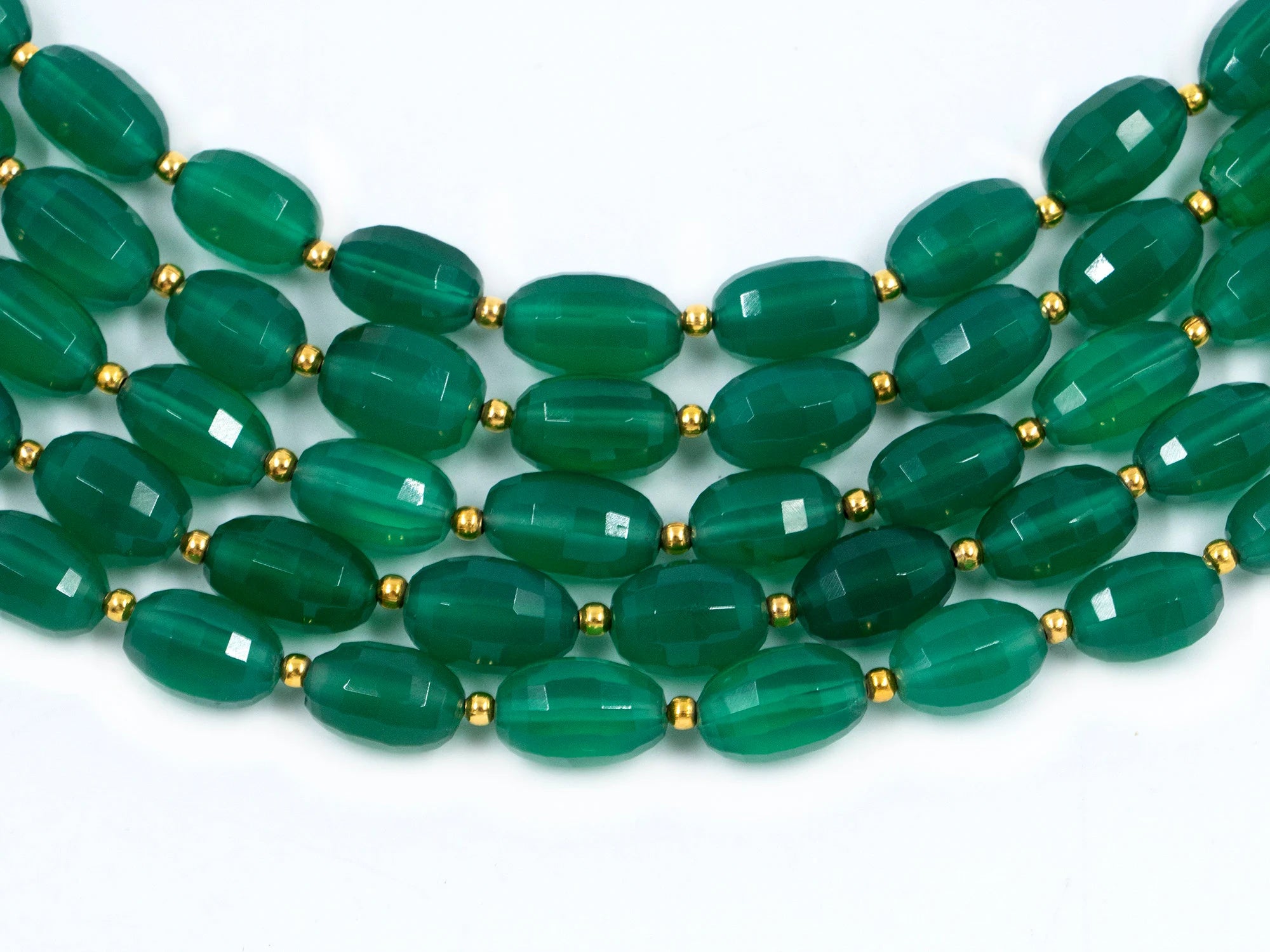 Natural Green Onyx Beads, Faceted Oval Beads, 6.5x9 mm To 8x11 mm Beads, Green Oval Beads, Beads For Jewelry, Gemstone Beads (SKU1562)