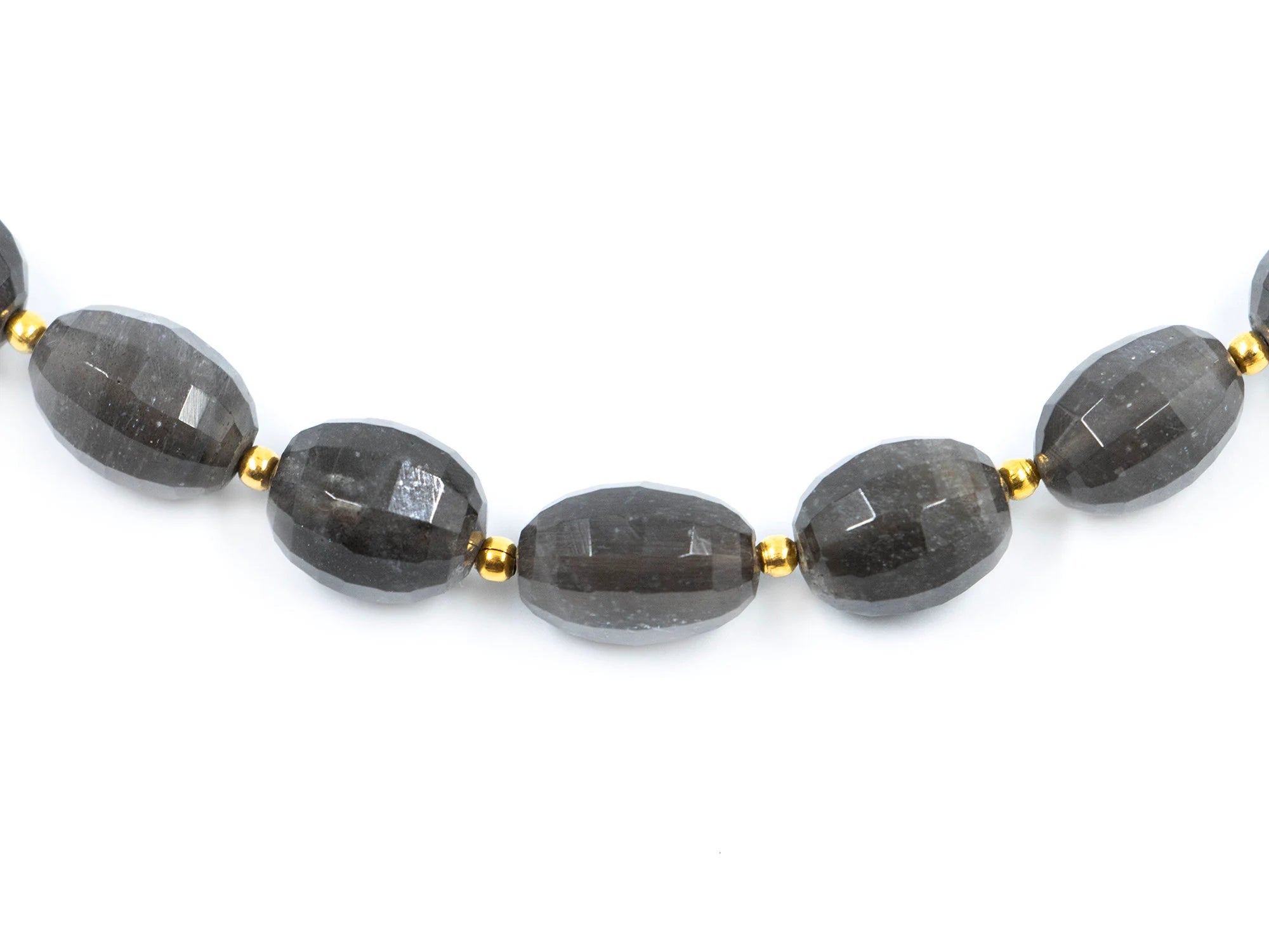 AA Quality Gray Moonstone Faceted Oval Beads, Gray Moonstone Oval, Moonstone Handmade Jewelry Making Beads, 9 Inch Price Strand SKU 1566