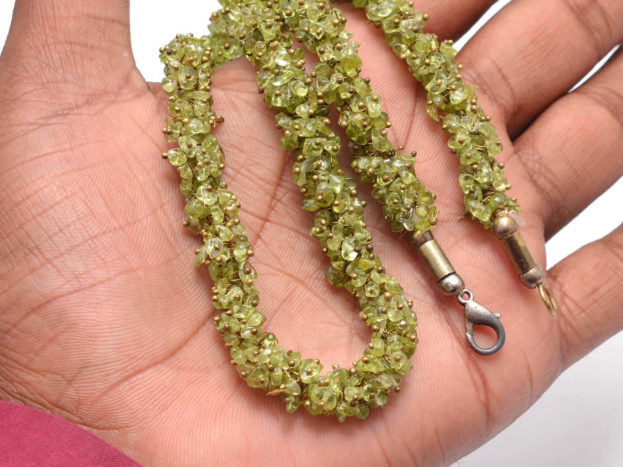 Peridot Smooth Chips Beads, 4 mm To 5 mm, SKU837