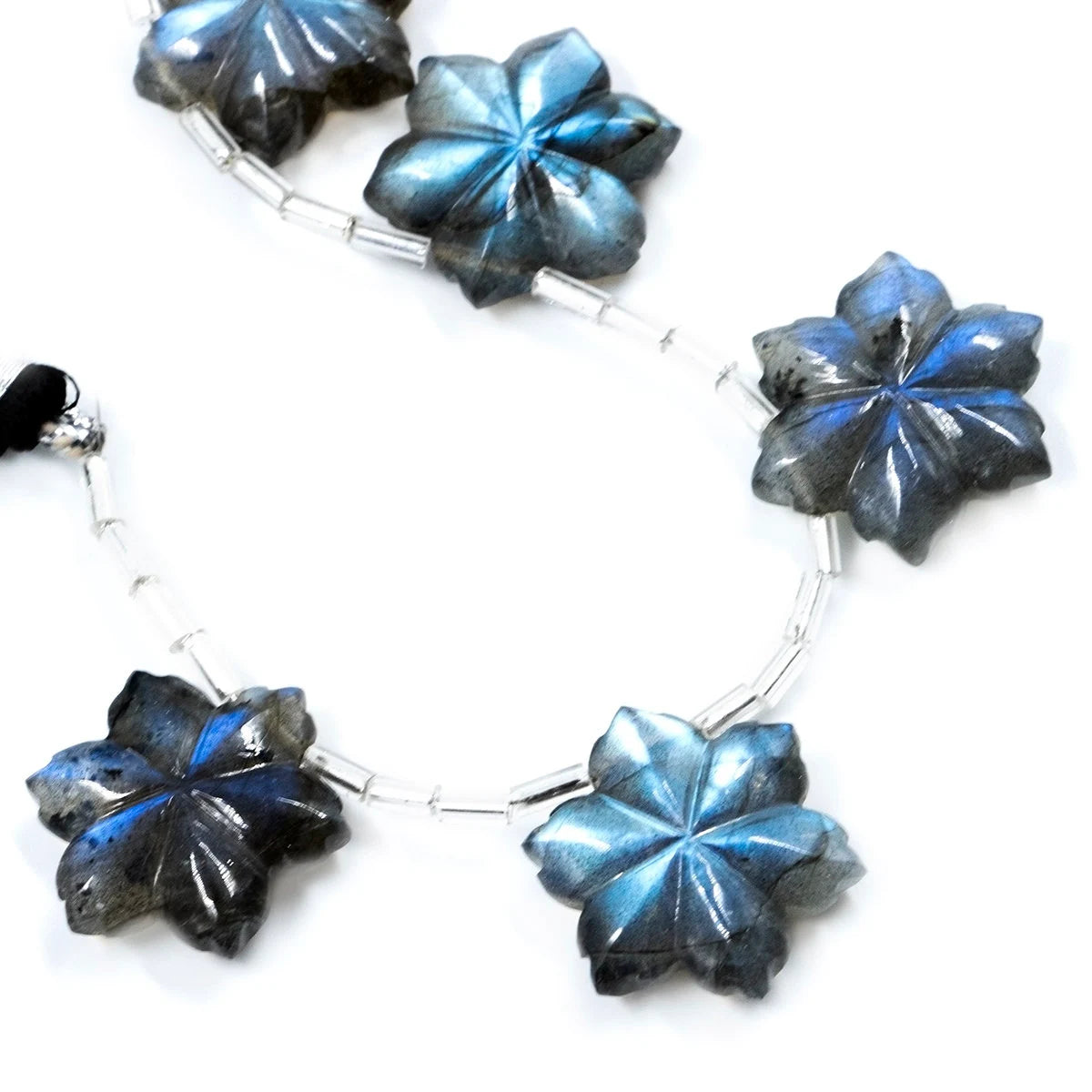 AA Quality Blue Flash Labradorite Flower Carving Gemstone Beads, 17.5 mm, Labradorite Handmade Gift For Women, Gemstone Craving, SKU1591