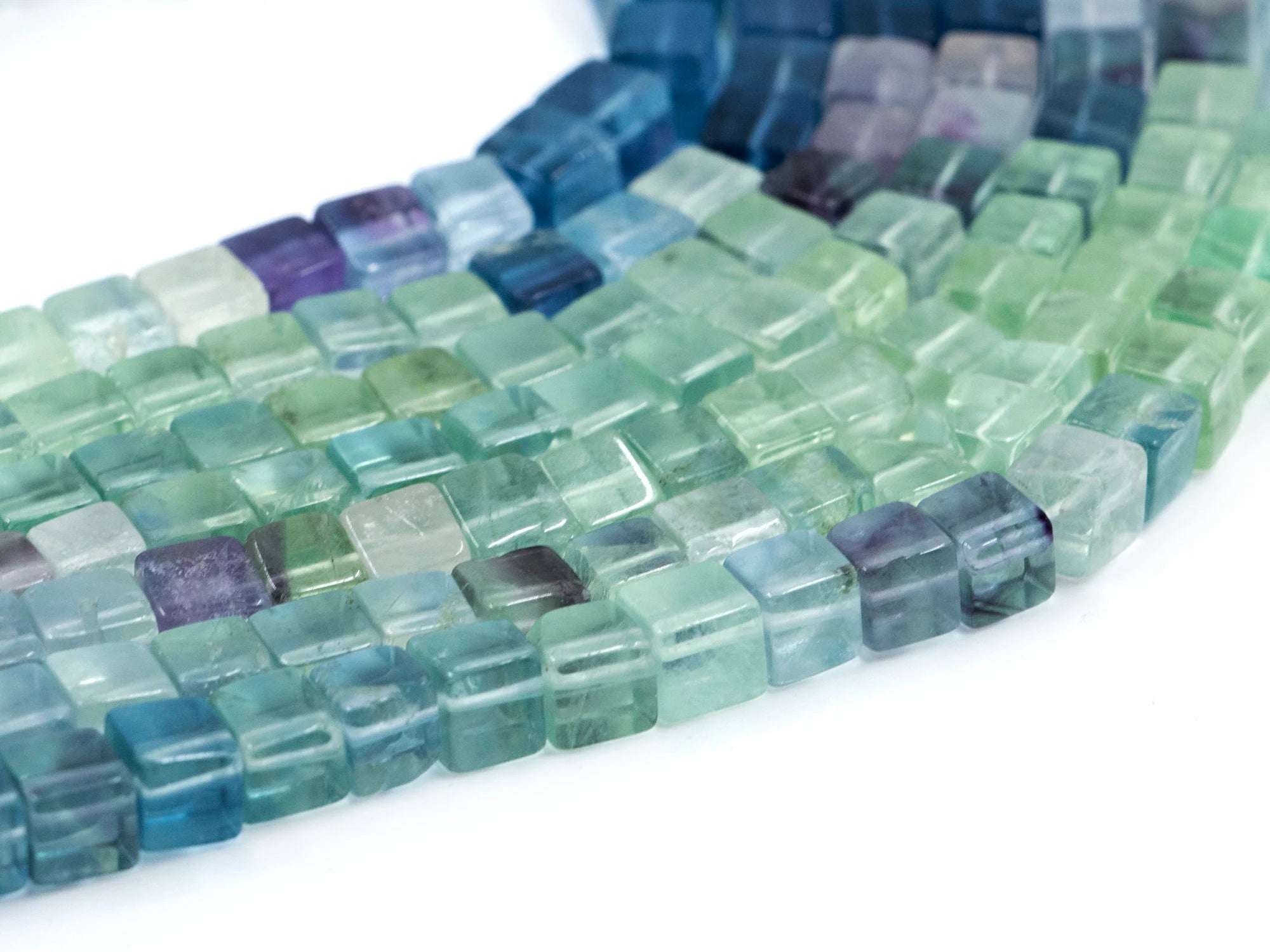 Multi Fluorite Smooth Box Shape Beads, Multi Fluorite Box Fancy Beads, Multi Fluorite Jewelry Making Beads, SKU1585
