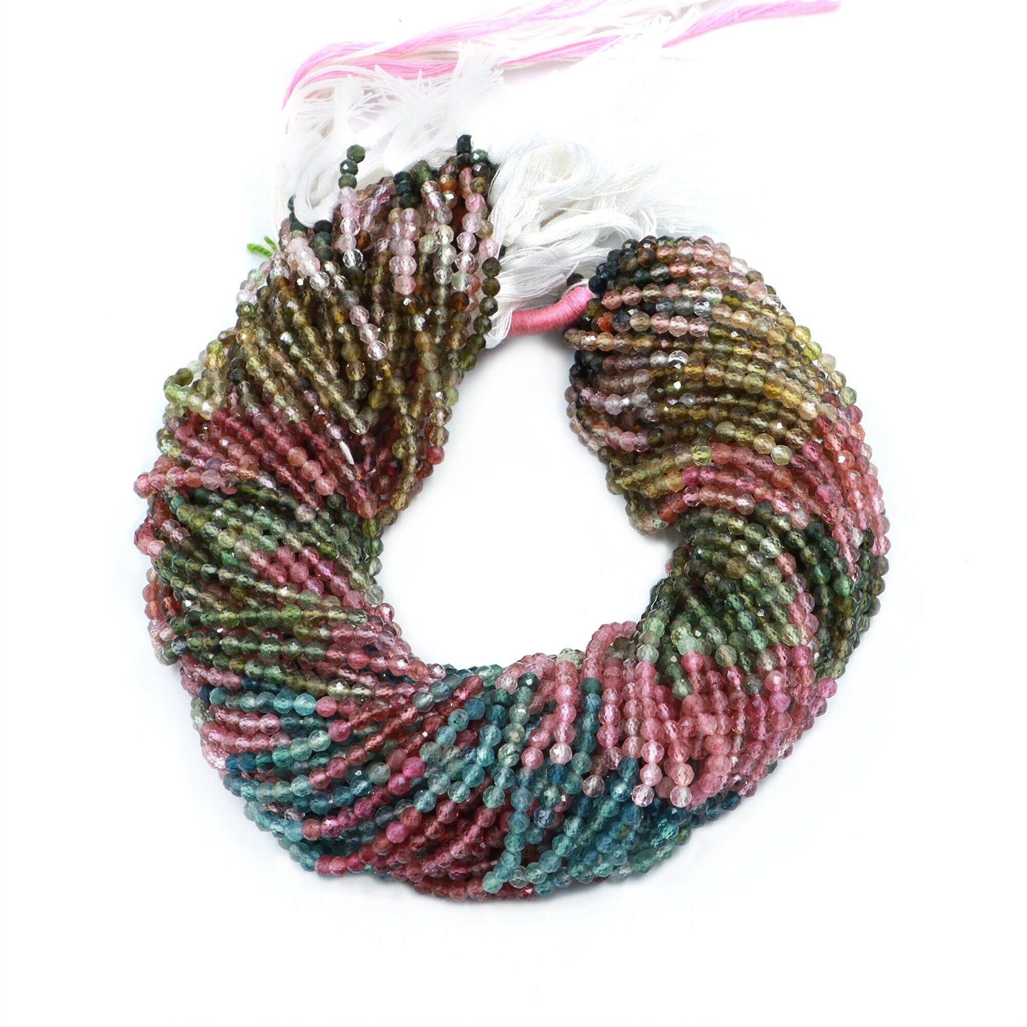 Multi Tourmaline Faceted Round Balls Beads, 3 mm To 3.5 mm, Multi Tourmaline Balls, Multi Tourmaline Jewelry Making Gemstone Balls
