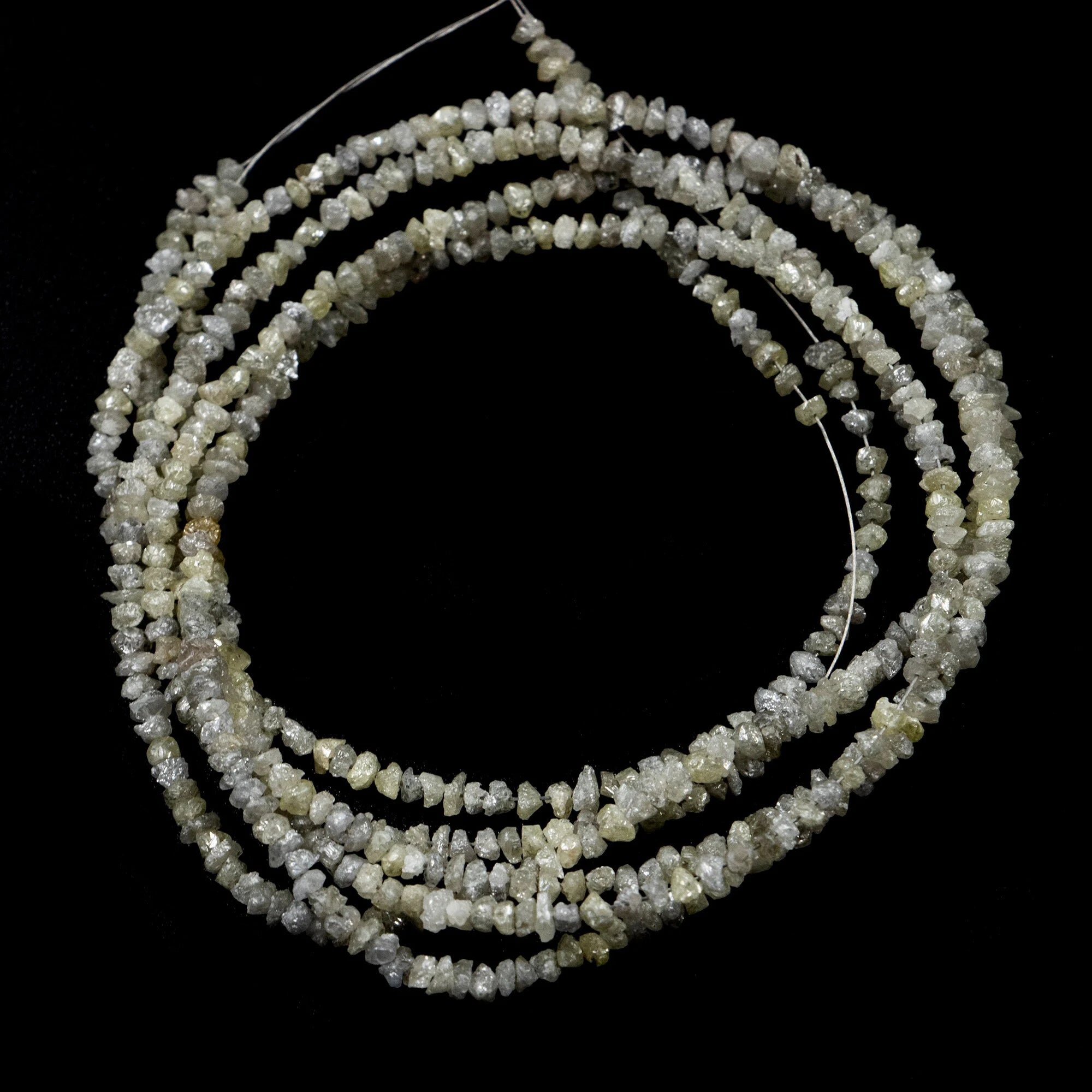 Natural Lemon Diamond Chips Organic Beads, 2.5 mm To 3 mm, Organic Chips Diamond, Diamond Jewelry Making Beads, 18 Inches, SKU 1596