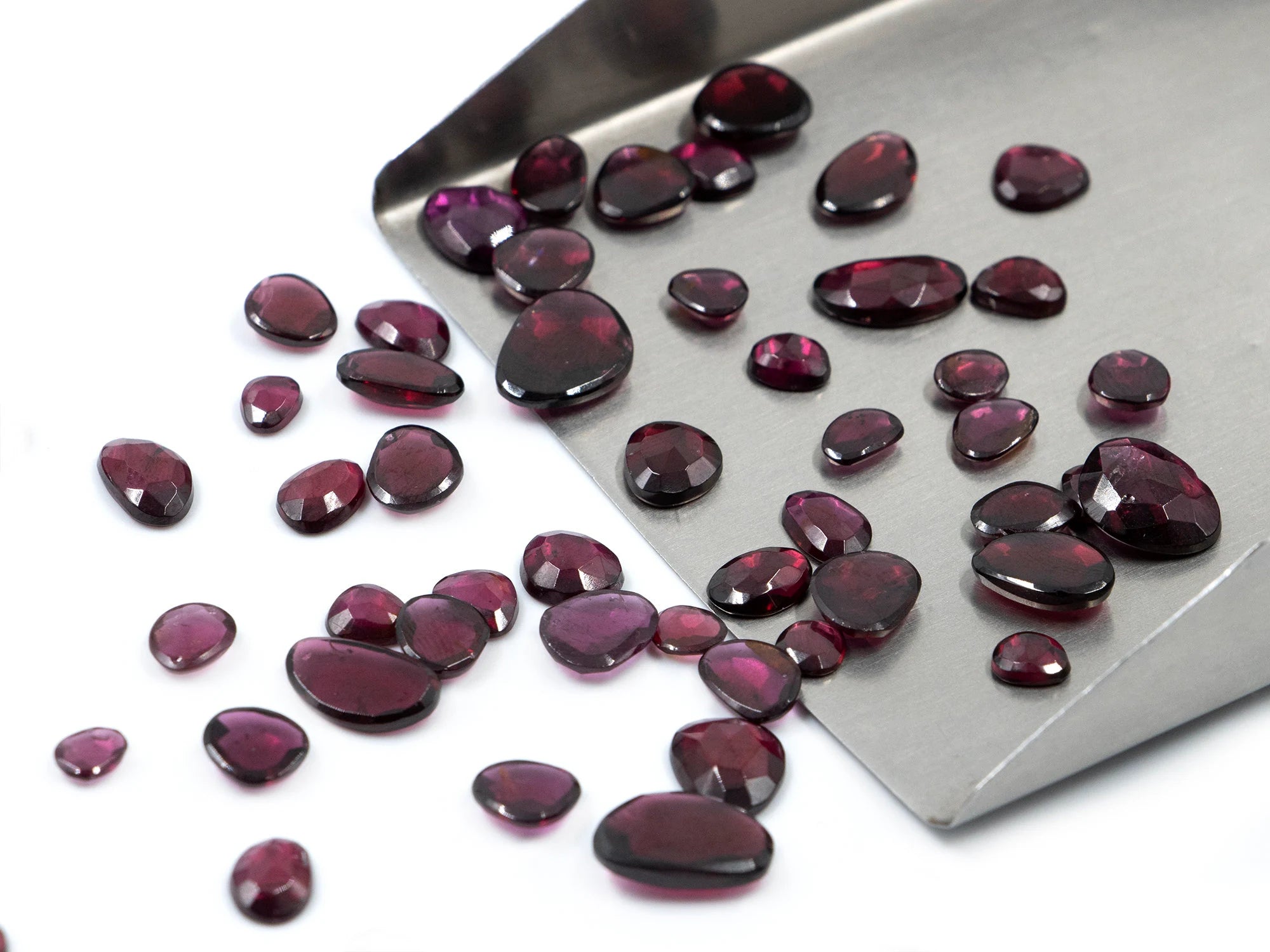 Rhodolite Garnet Faceted Oval Rosecut Loose Gemstone, 4x4.5 mm To 8.5x9 mm, Rhodolite Garnet Rosecut, Garnet Loose Gemstone, SKU1599