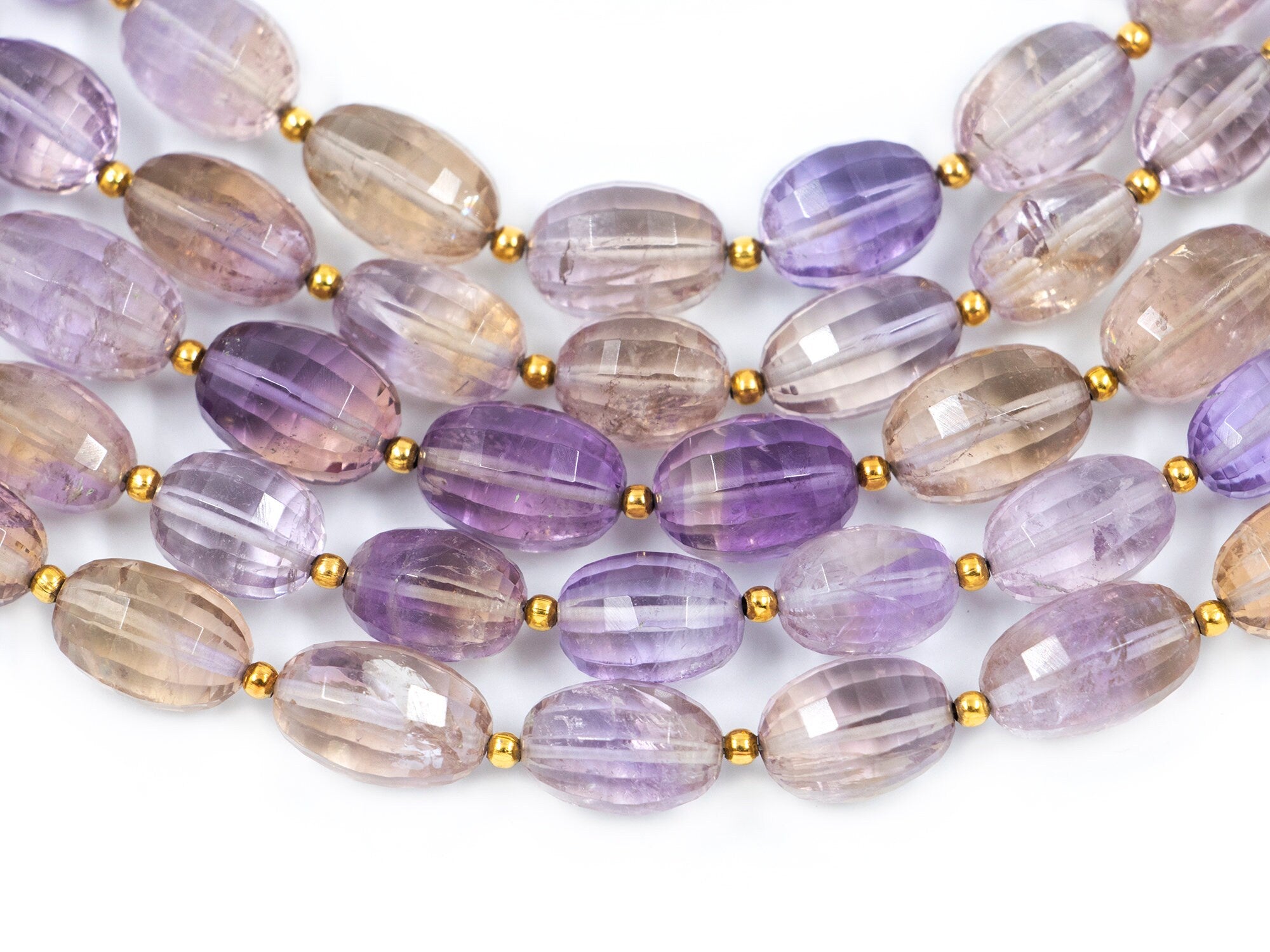 AA Quality Ametrine Faceted Oval Beads, Ametrine Oval Beads, Ametrine Shaded Oval, Handmade Beads For Jewelry, Wholesale Supplier (SKU1560)