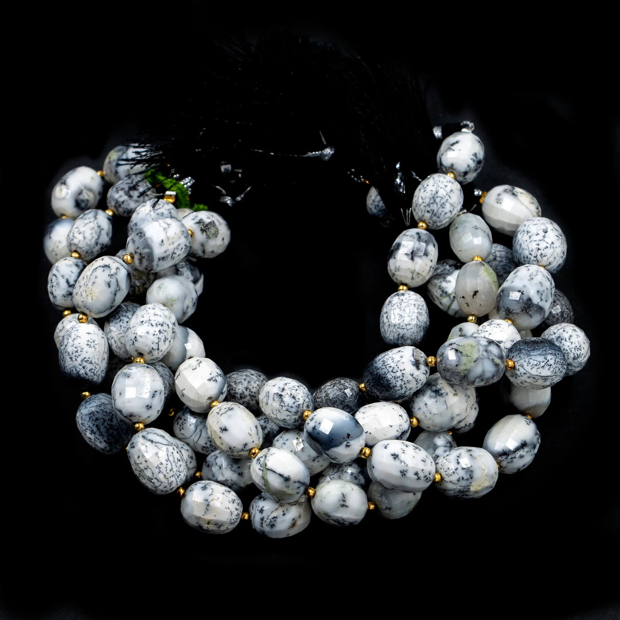 AA Quality Unique Opal Beads, Dendrite Opal Beads, Faceted Oval Beads, 10x12 mm To 11x15 mm Beads, Opal Beads for Jewelry (SKU1561)