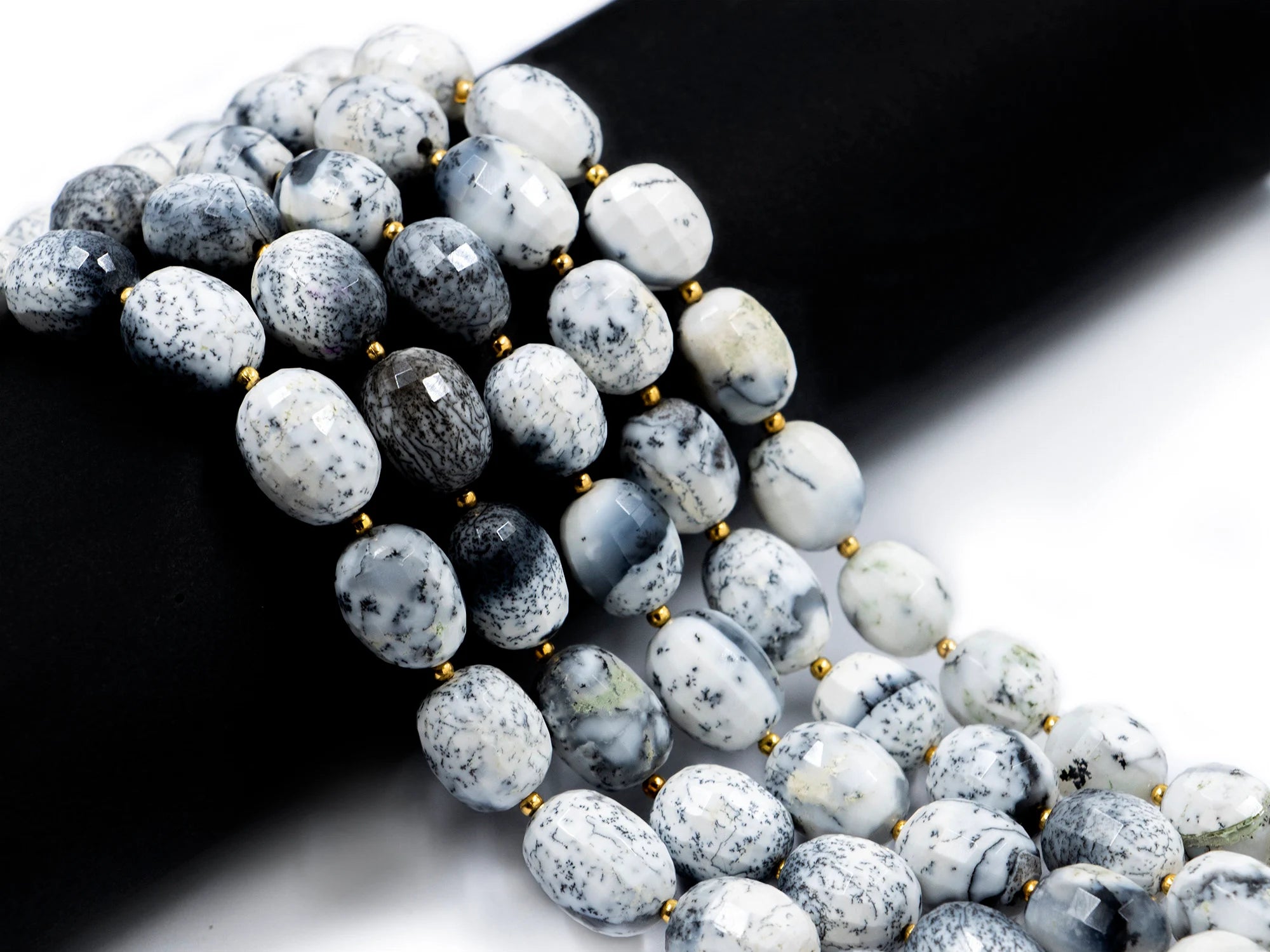 AA Quality Unique Opal Beads, Dendrite Opal Beads, Faceted Oval Beads, 10x12 mm To 11x15 mm Beads, Opal Beads for Jewelry (SKU1561)