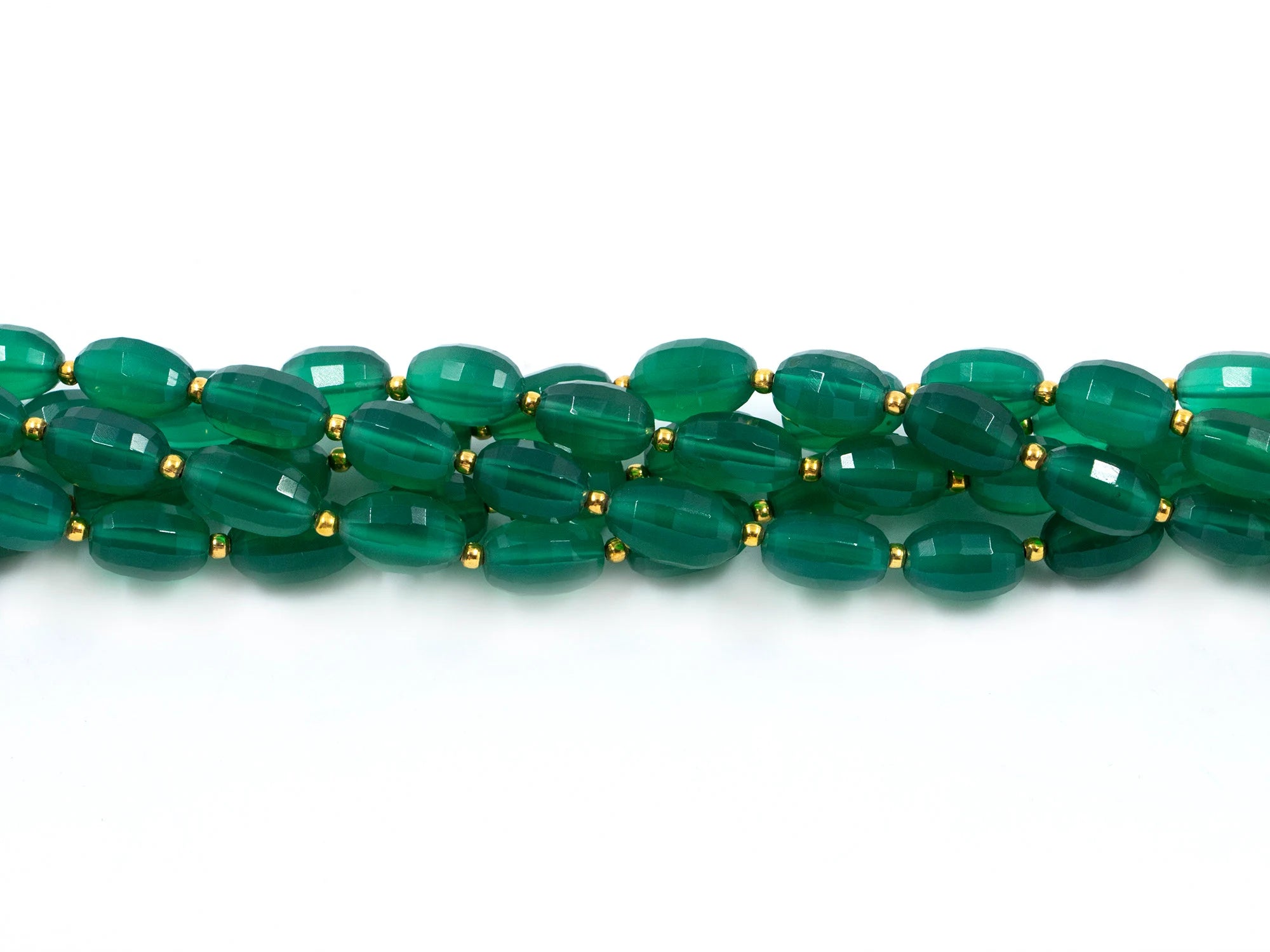 Natural Green Onyx Beads, Faceted Oval Beads, 6.5x9 mm To 8x11 mm Beads, Green Oval Beads, Beads For Jewelry, Gemstone Beads (SKU1562)