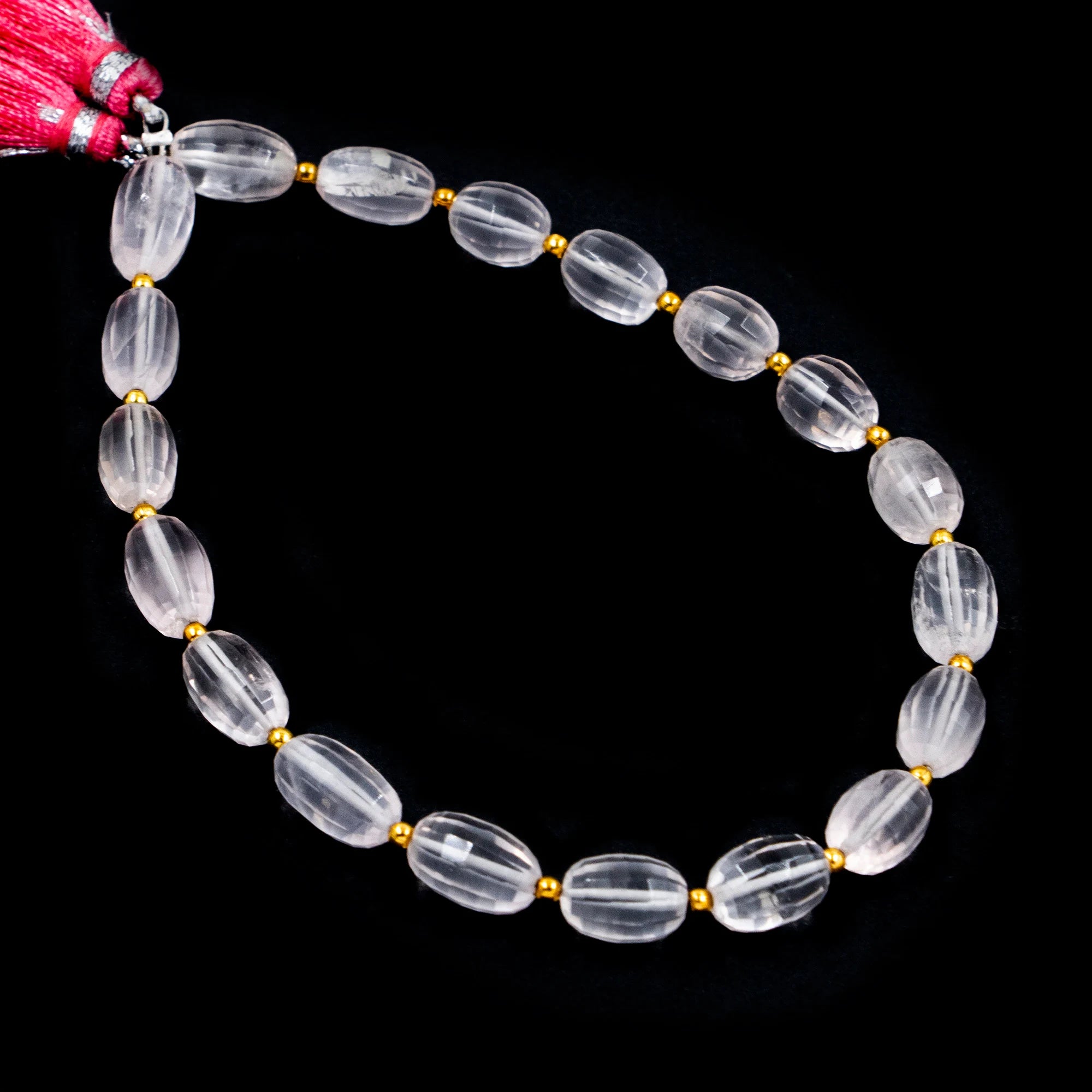 Pink Rose Quartz Faceted Oval Beads, Rose Quartz Oval, Pink Quartz Faceted Oval, Rose Quartz Jewelry Making Gemstone Beads, SKU 1563