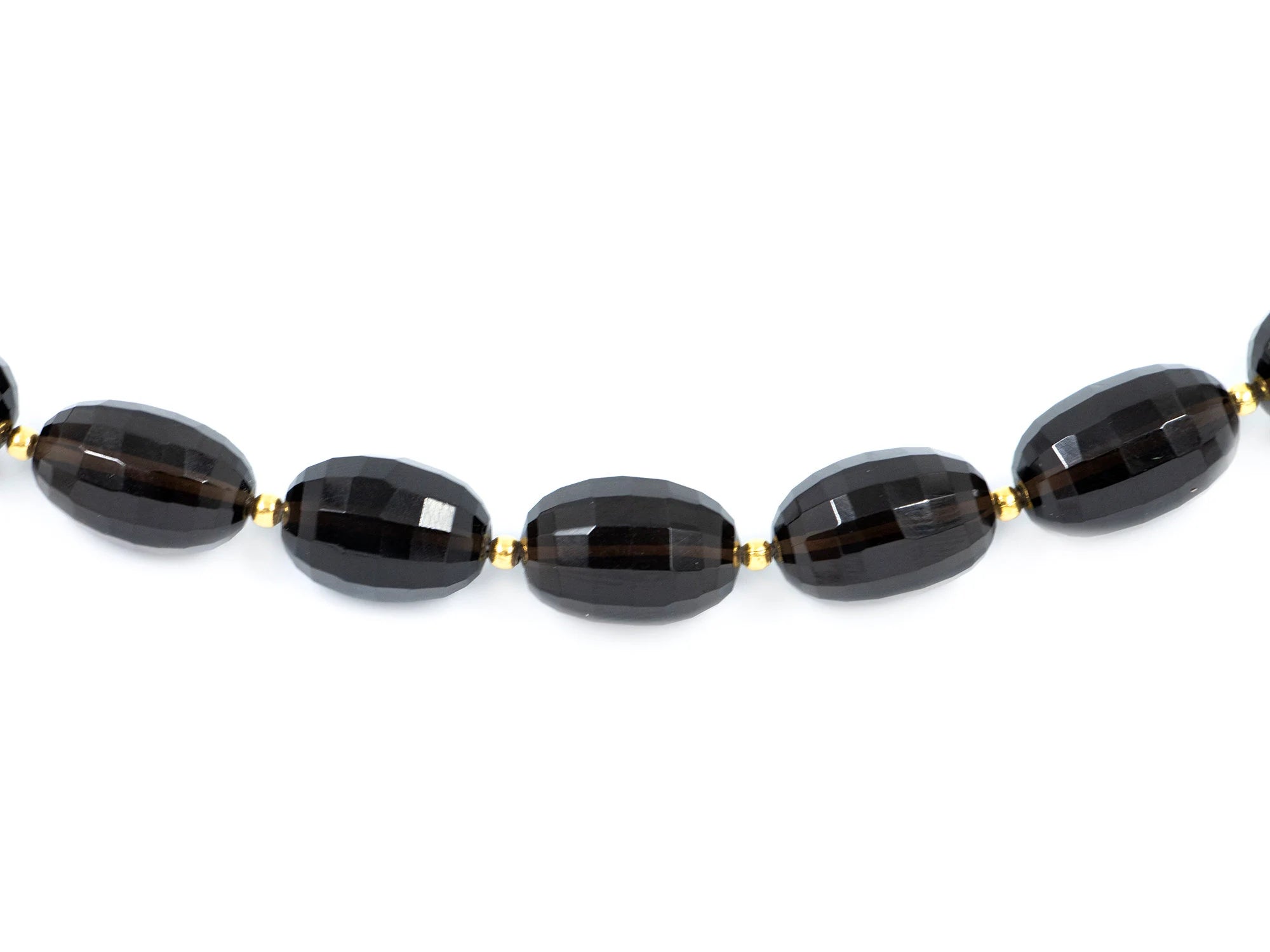 Smoky Quartz Faceted Oval Beads, Smoky Quartz Oval, Quartz Oval Handmade Jewelry Making Gemstone Beads, 9 Inch Strand, SKU 1564