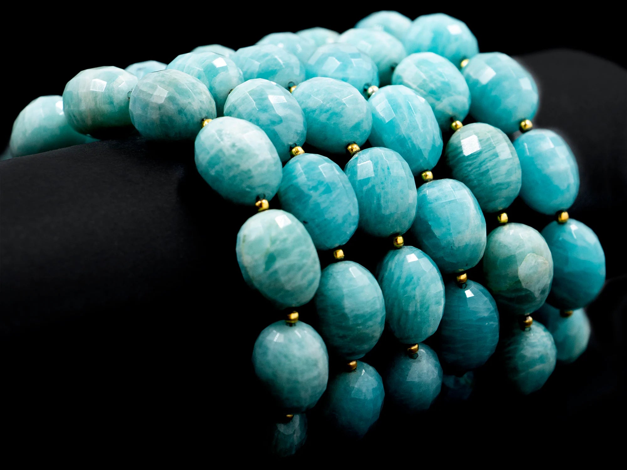 AA Quality Amazonite Faceted Oval Beads, Amazonite Handmade Jewelry Making Gemstone Beads, 9" Price Per Strand, Birthstone Beads (SKU1567)