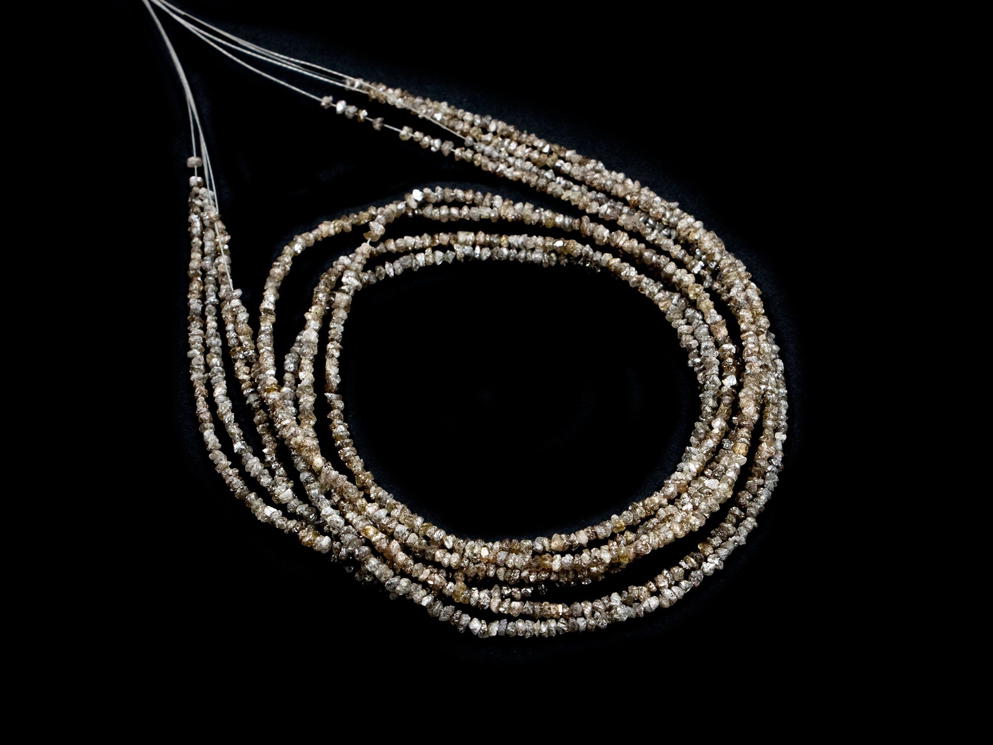 AA Quality Raw Diamond Beads, Grey Color Diamond Beads, SKU817