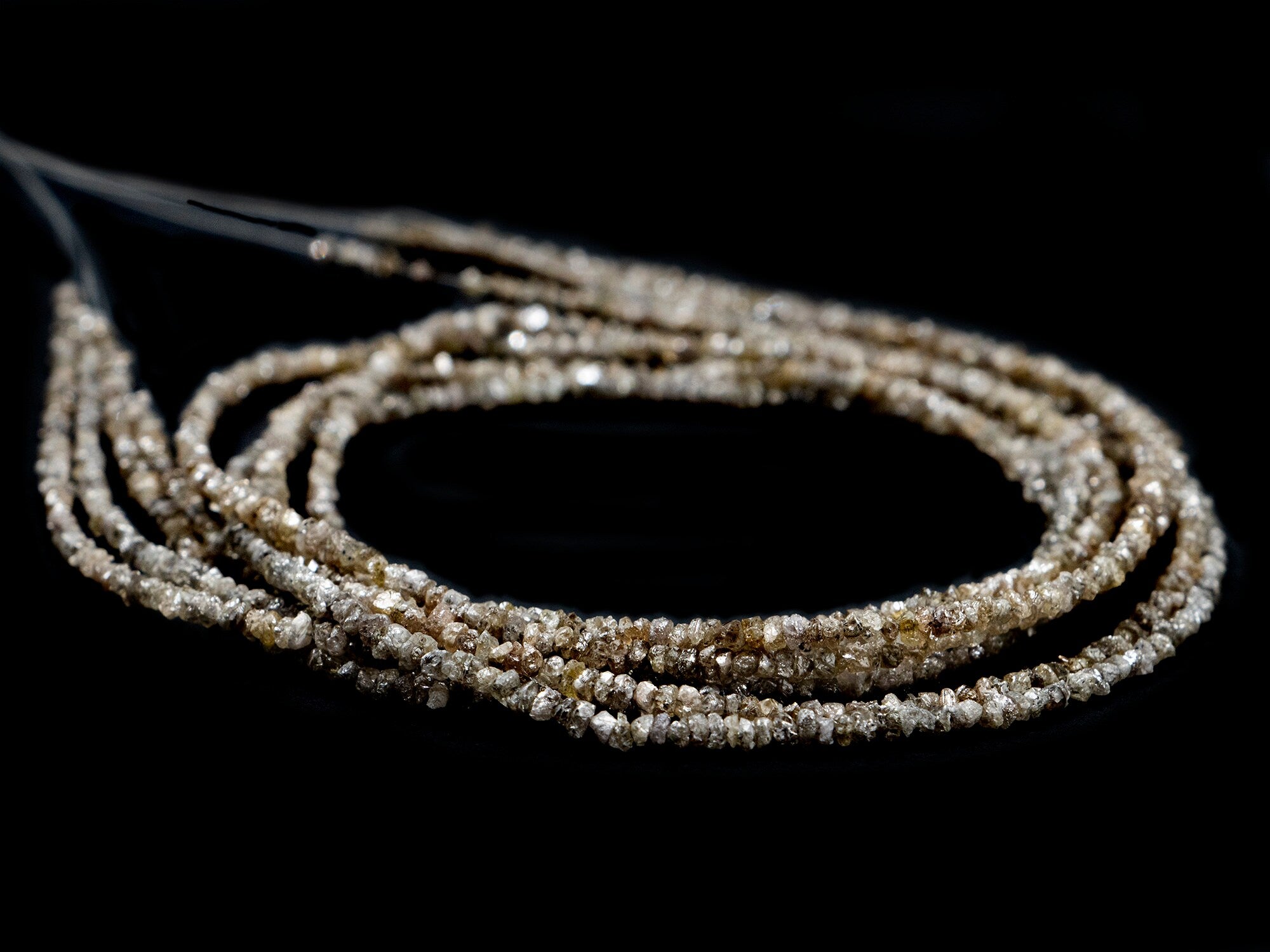 AA Quality Raw Diamond Beads, Grey Color Diamond Beads, SKU817