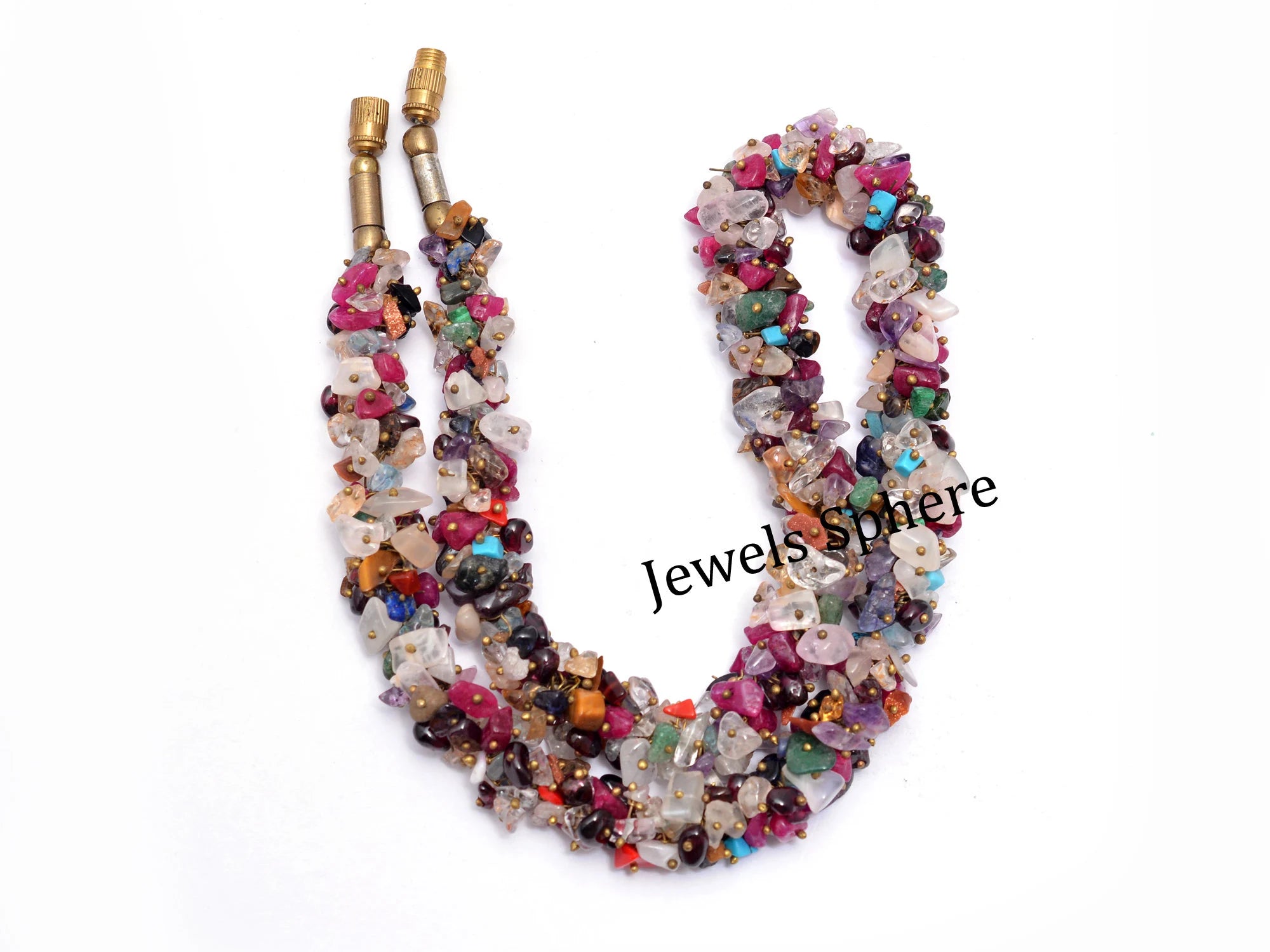 Mix Semi Smooth Chips Beads, 4 mm To 5 mm, Mix Semi Nuggets, SKU841