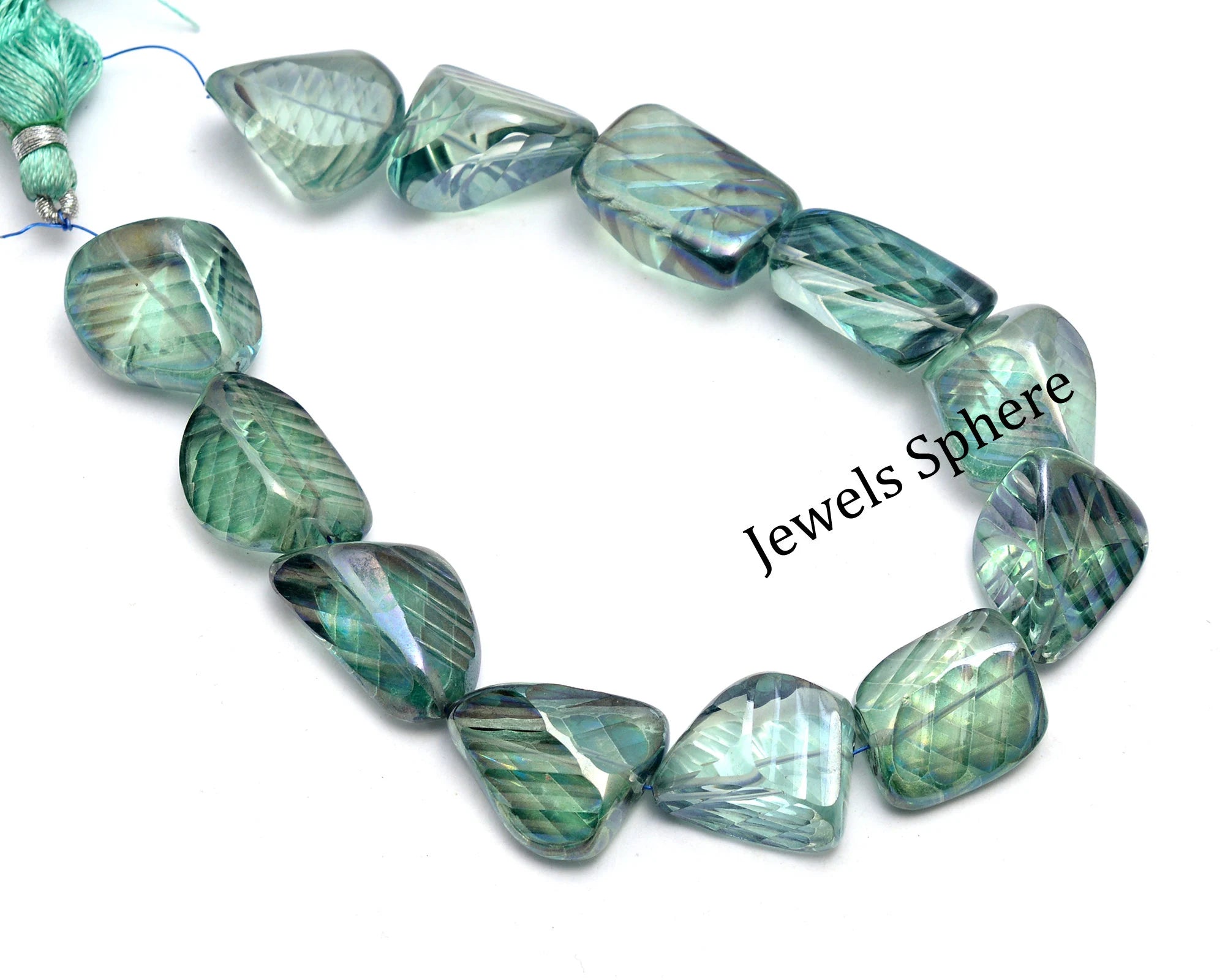 Green Quartz Carving Nuggets Beads,SKU771