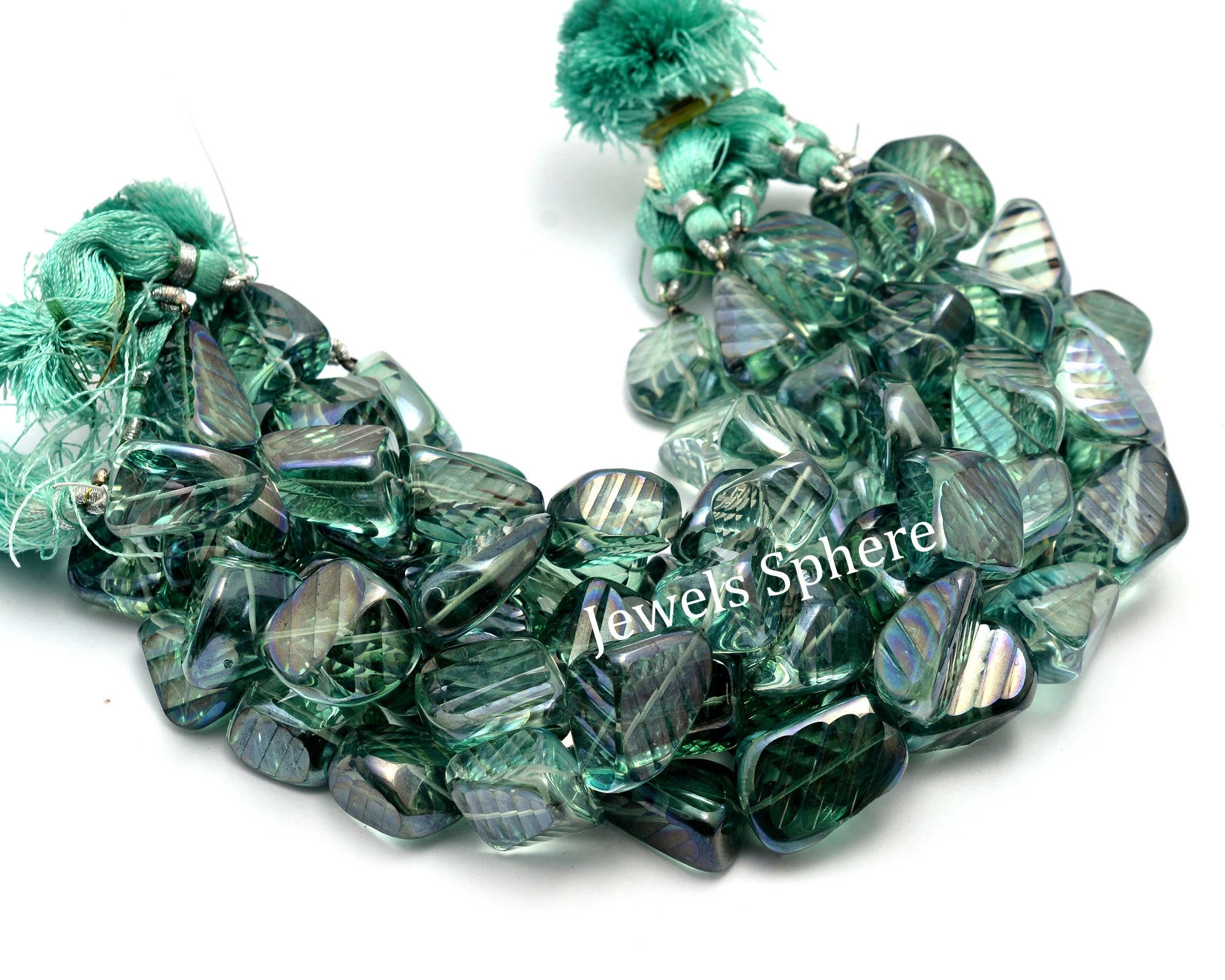 Green Quartz Carving Nuggets Beads,SKU771