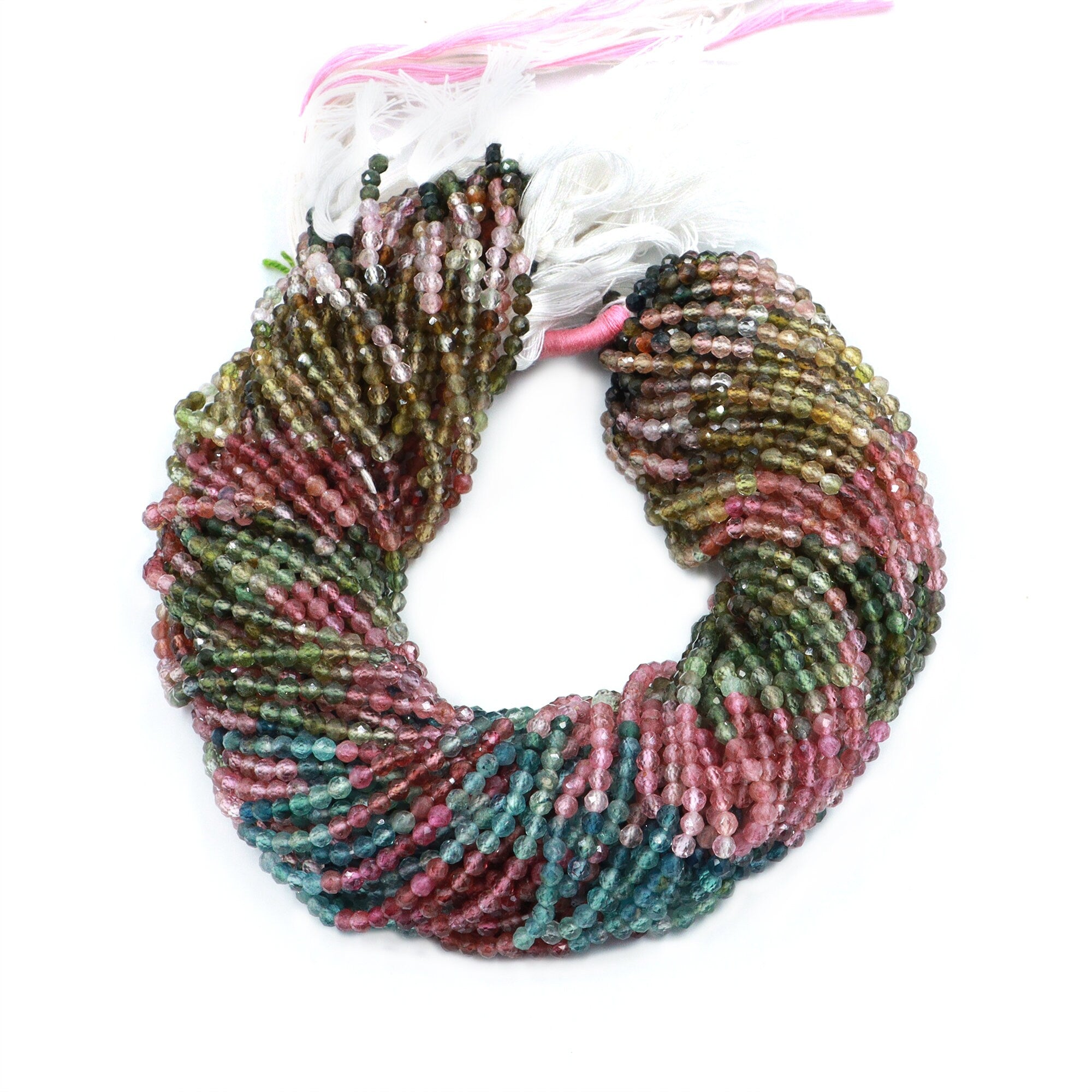 Multi Tourmaline Faceted Round Balls Beads, 3 mm To 3.5 mm, Multi Tourmaline Balls, Multi Tourmaline Jewelry Making Gemstone Balls