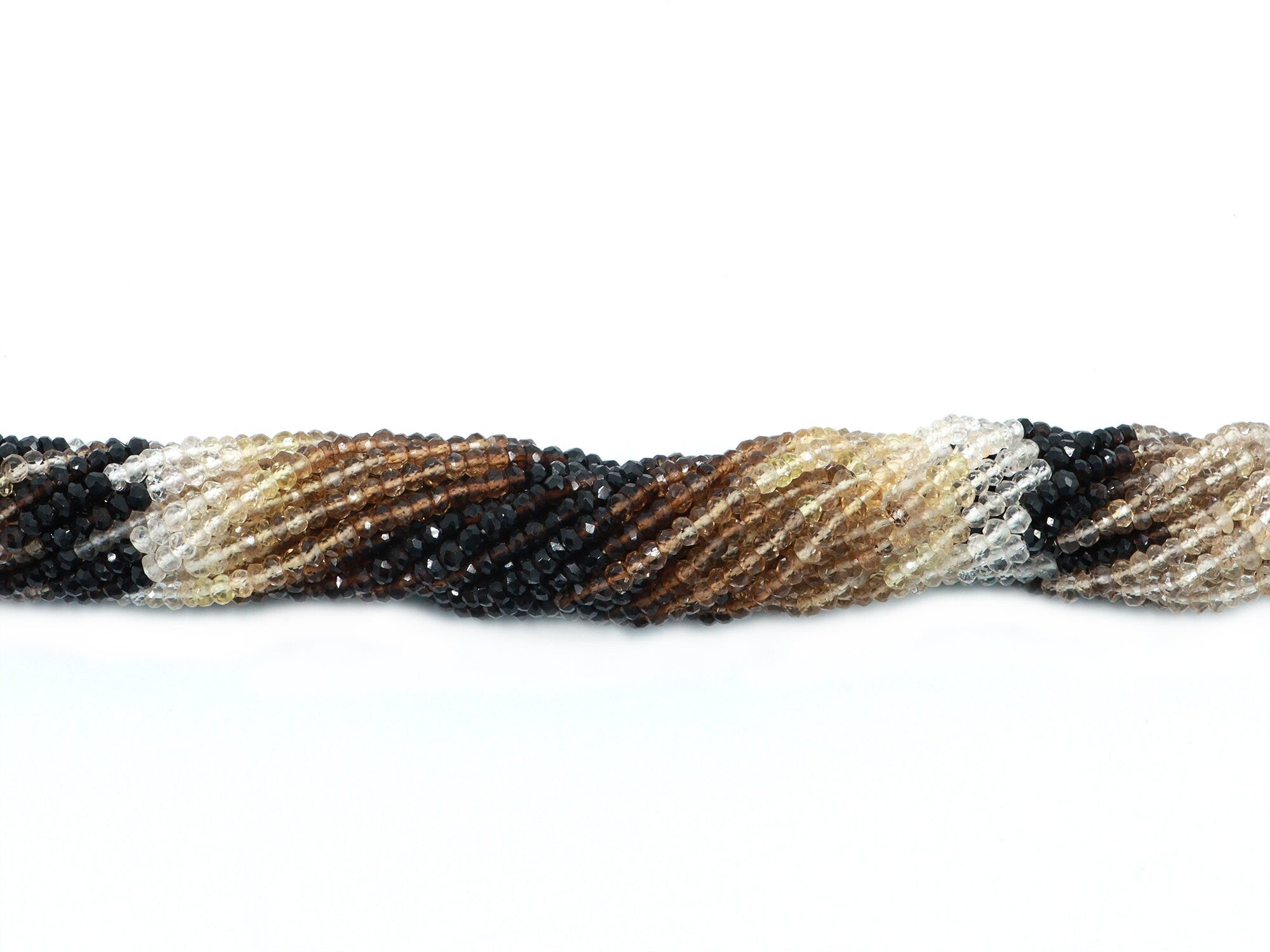AA Quality Smoky Lemon Quartz Faceted Rondelle Beads, Smoky Lemon Quartz Beads, Quartz Handmade Jewelry Making Gemstone Beads (SKU 1652)