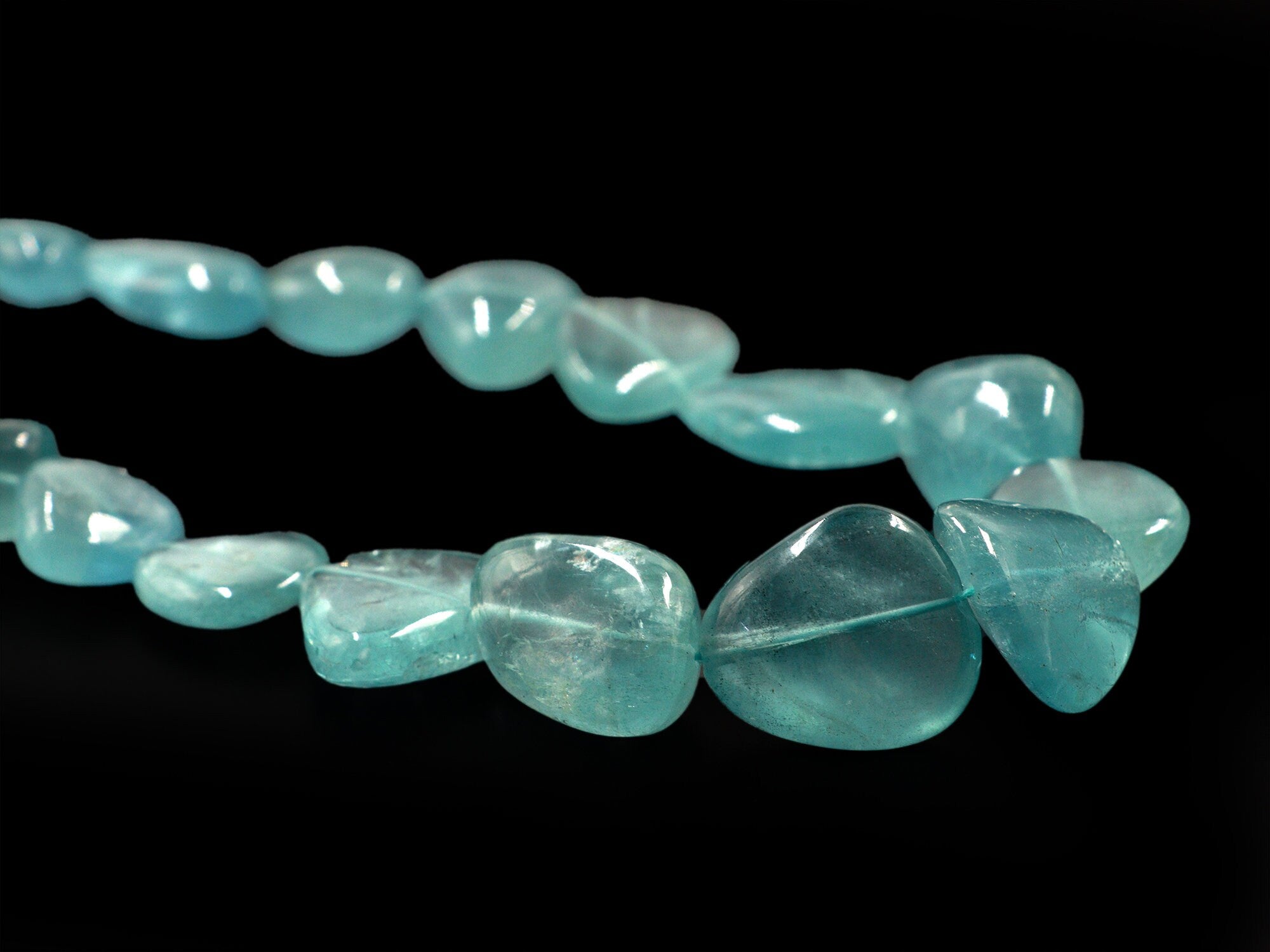 Moss Aquamarine Smooth Tumble Beads, 11x17 mm To 19x25 mm, Moss Aquamarine Nuggets Beads, Aquamarine Handmade Jewelry Making Beads