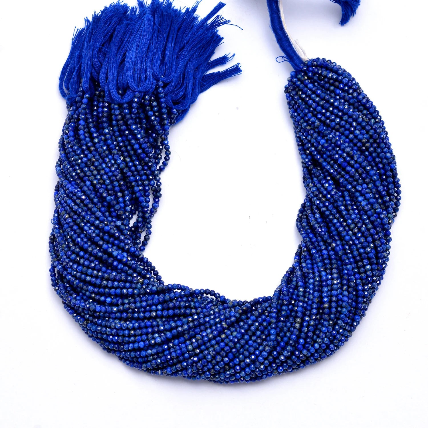 Natural Lapis Lazuli Micro Faceted Round Beads, 2.5 mm To 3 mm, SKU268