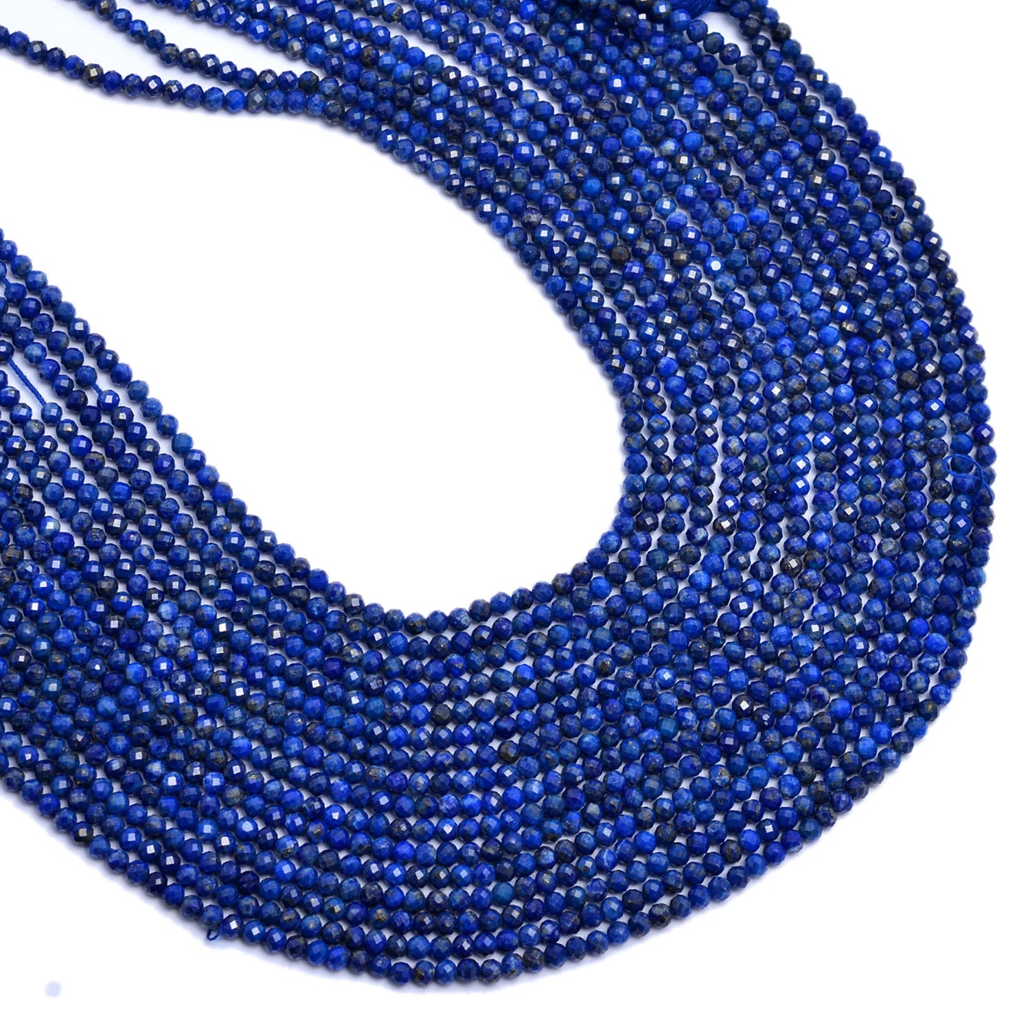Natural Lapis Lazuli Micro Faceted Round Beads, 2.5 mm To 3 mm, SKU268