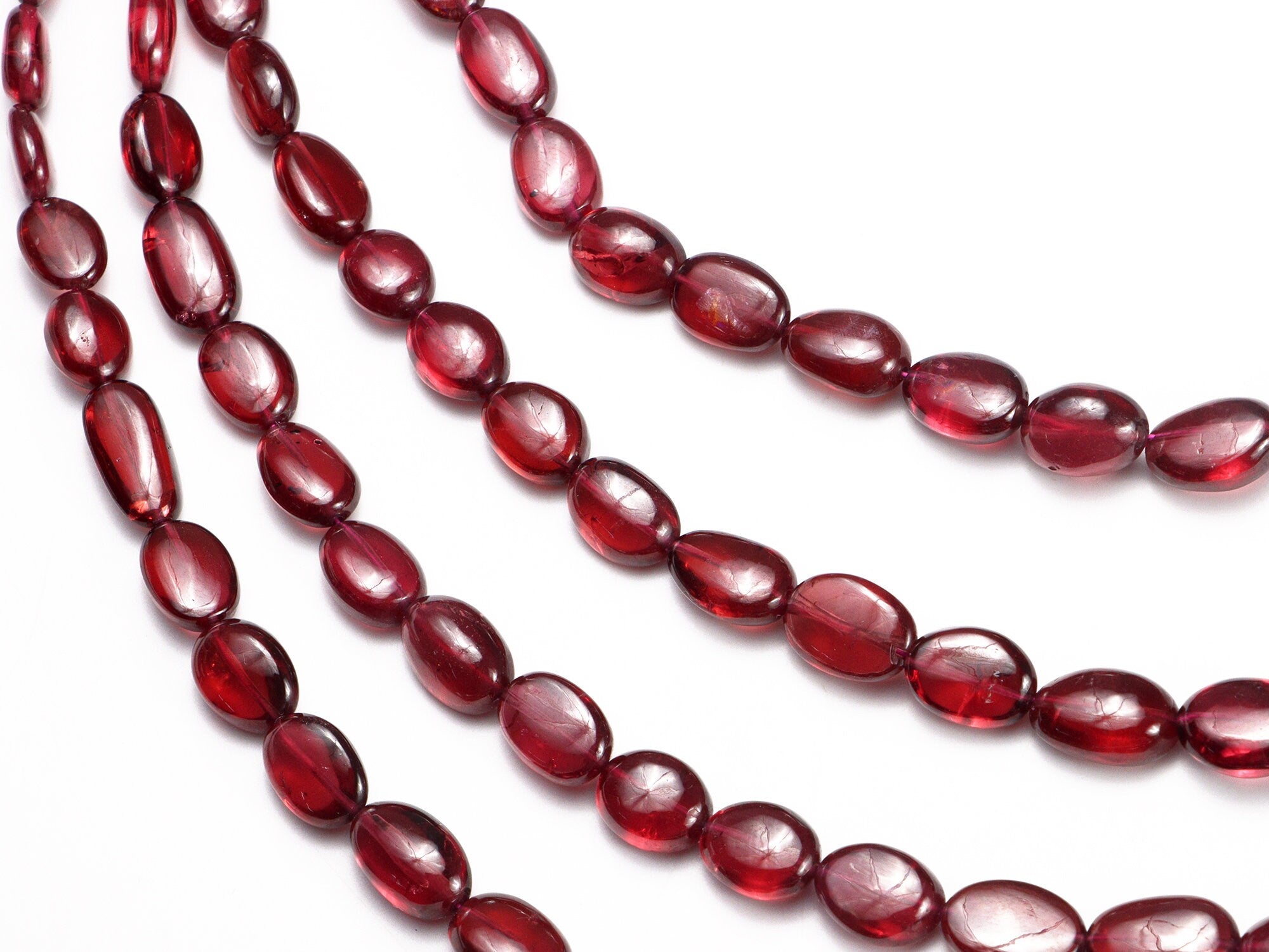 Rhodolite Garnet Smooth Oval Beads, Rhodolite Garnet Oval, Rhodolite Garnet Handmade Jewelry Making Gemstone Beads, 16 Inch Strand