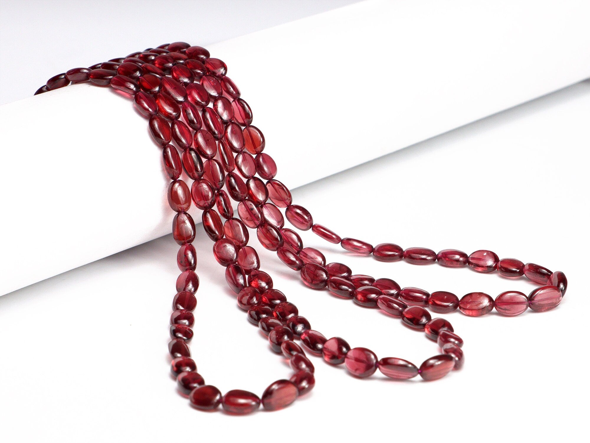 Rhodolite Garnet Smooth Oval Beads, Rhodolite Garnet Oval, Rhodolite Garnet Handmade Jewelry Making Gemstone Beads, 16 Inch Strand