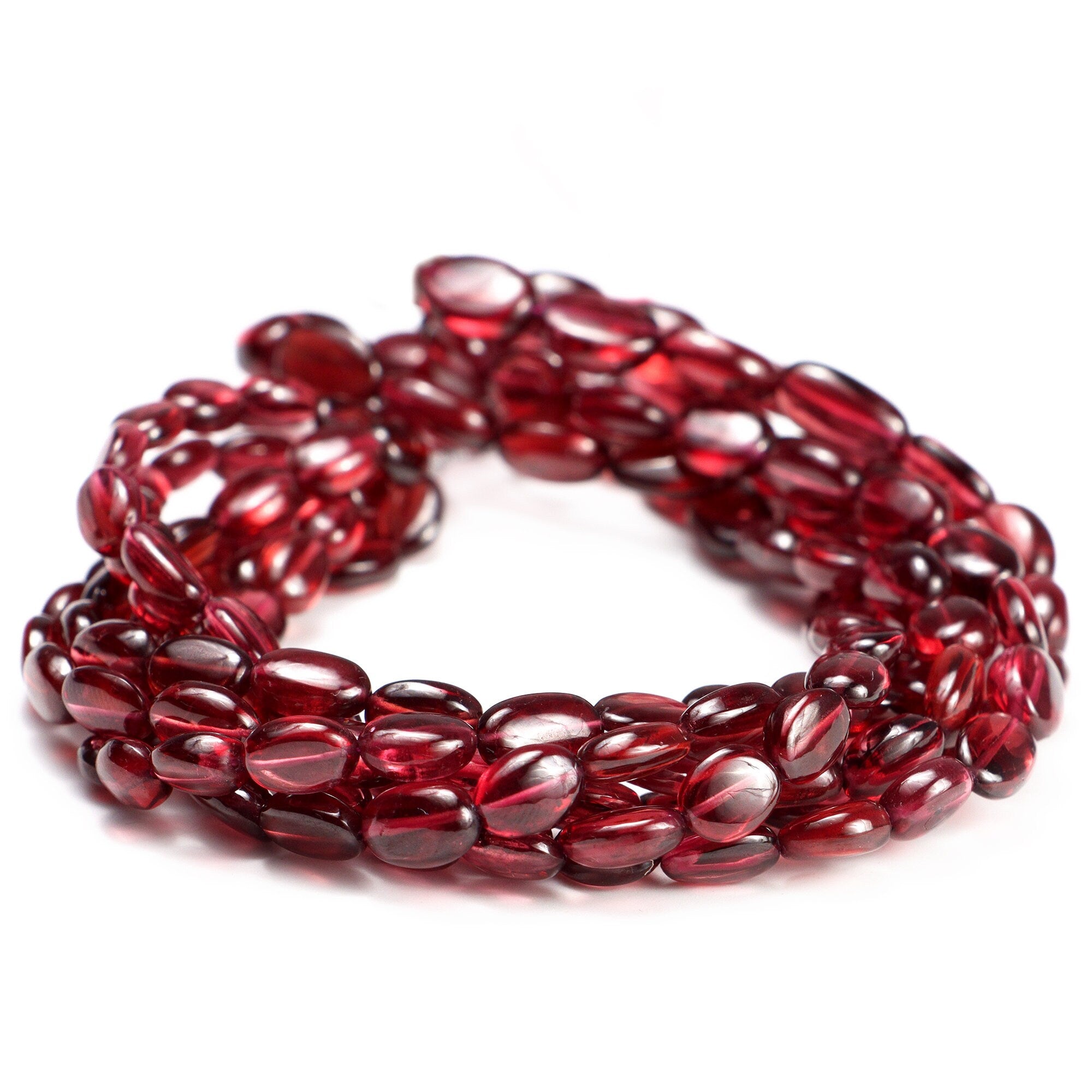 Rhodolite Garnet Smooth Oval Beads, Rhodolite Garnet Oval, Rhodolite Garnet Handmade Jewelry Making Gemstone Beads, 16 Inch Strand