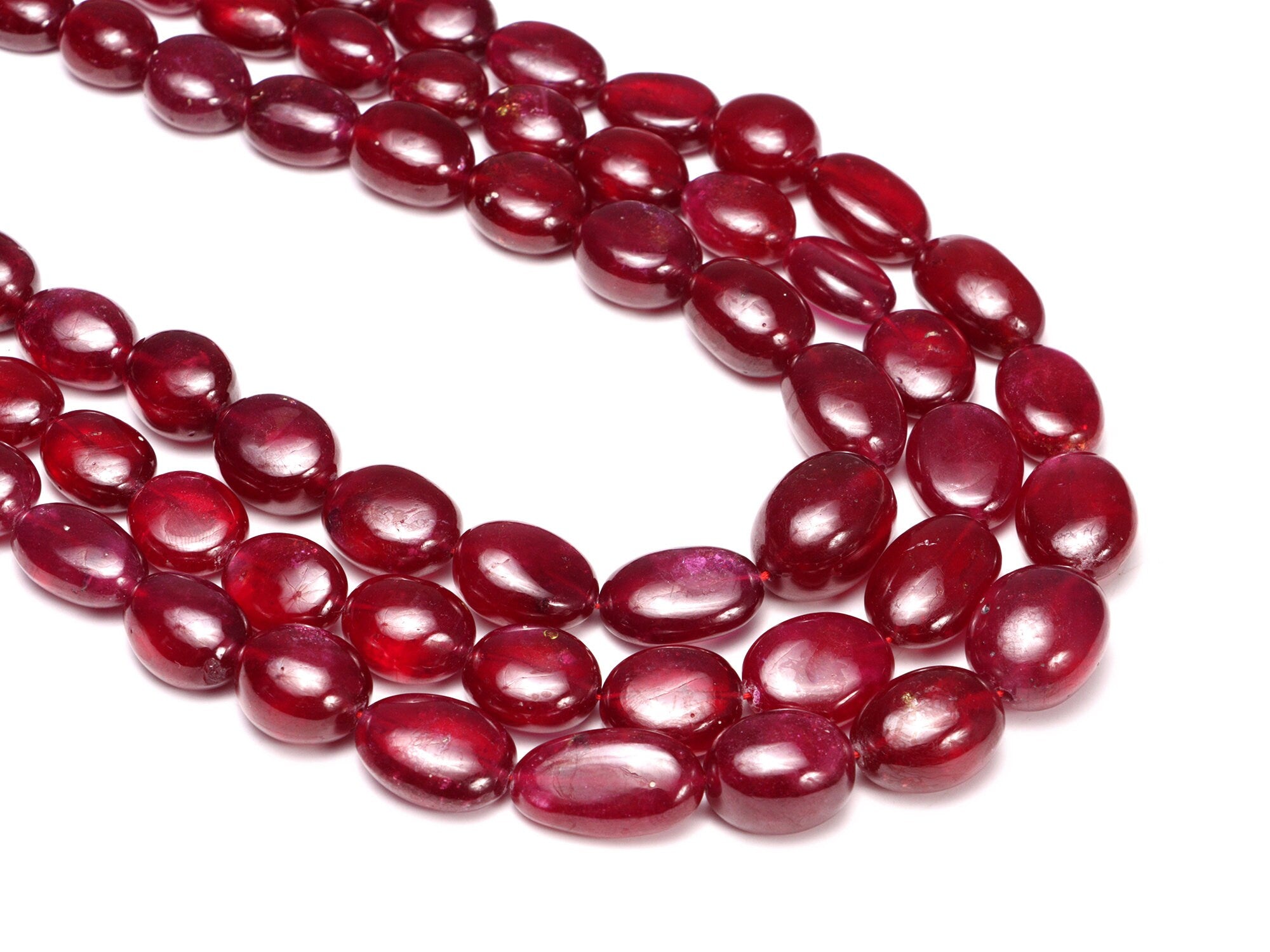 AAA Quality Ruby Smooth Oval Shape Nuggets Beads, 9.5x12 mm To 16x20.5 mm, SKU2006