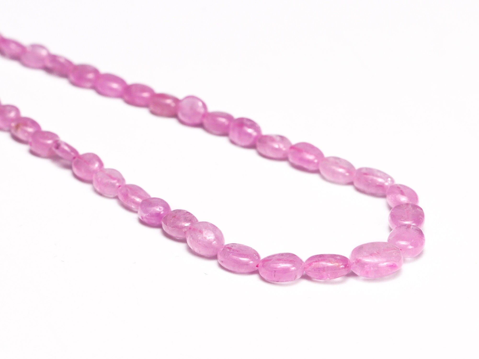 Natural Pink Mogok Sapphire Smooth Oval Beads, SKU2009