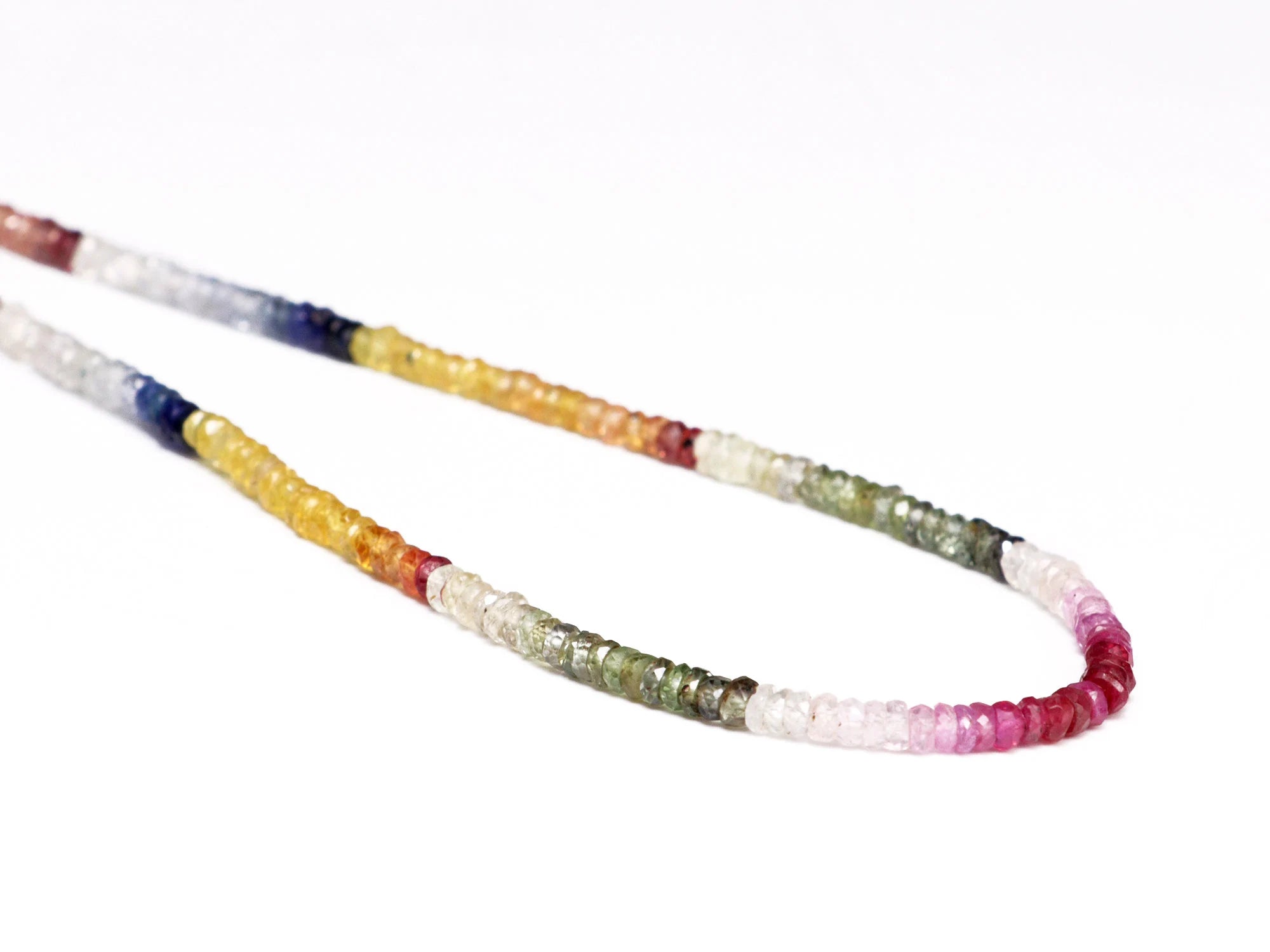 AA Quality Multi Sapphire Faceted Tyre Beads, SKU2024