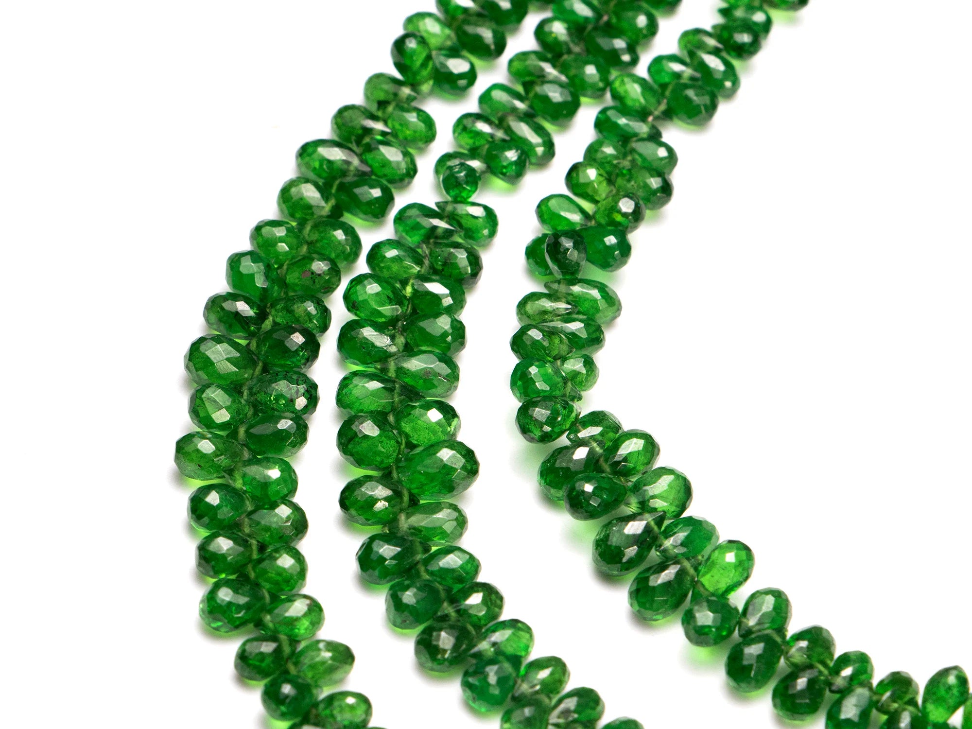 AAA Quality Tsavorite Faceted Teardrop Beads, 2x3 mm To 4x6 mm, SKU2032