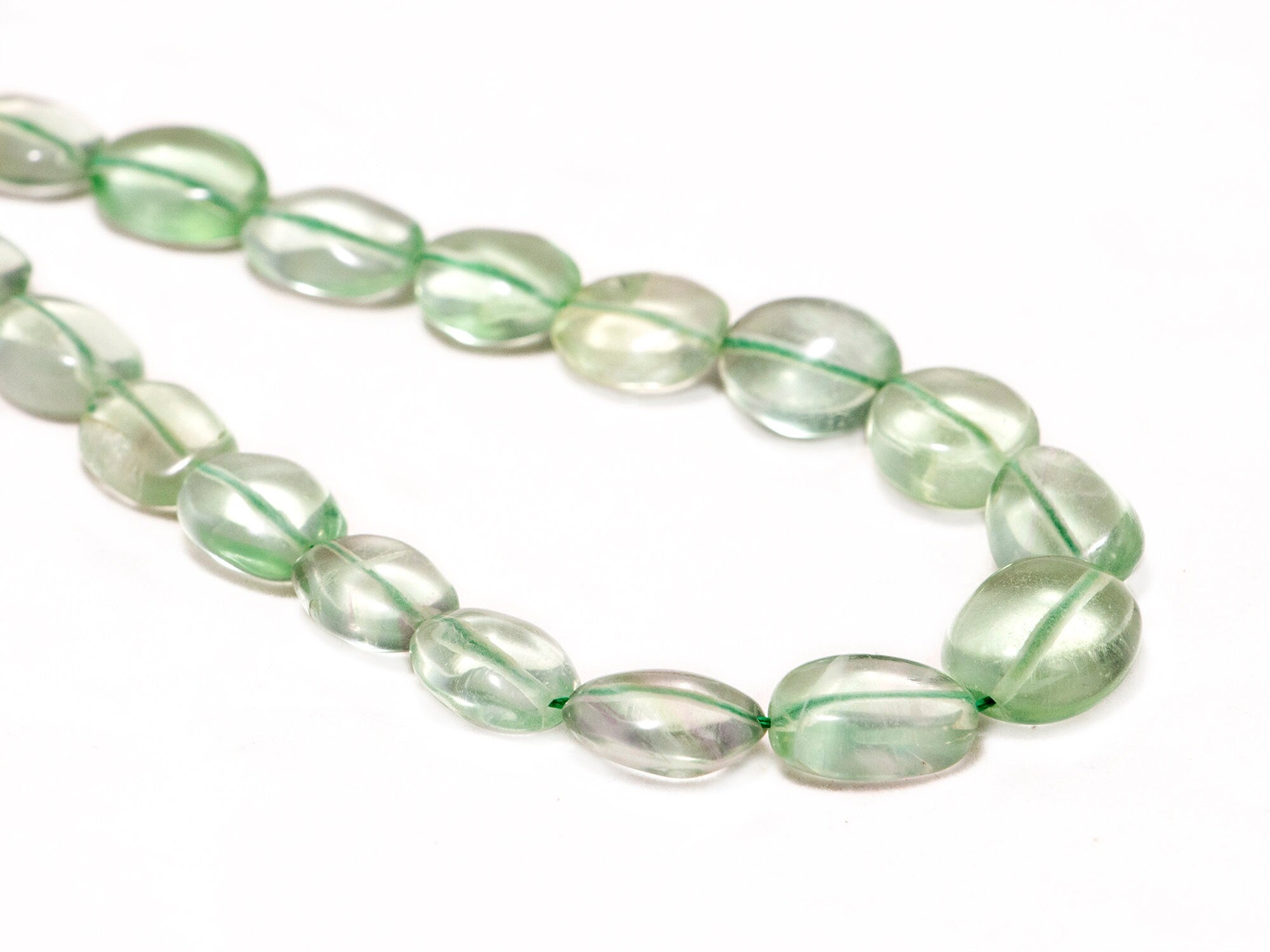 AA Quality Green Fluorite Smooth Nuggets Beads, 9.5x11 mm To 13x16 mm, SKU2035