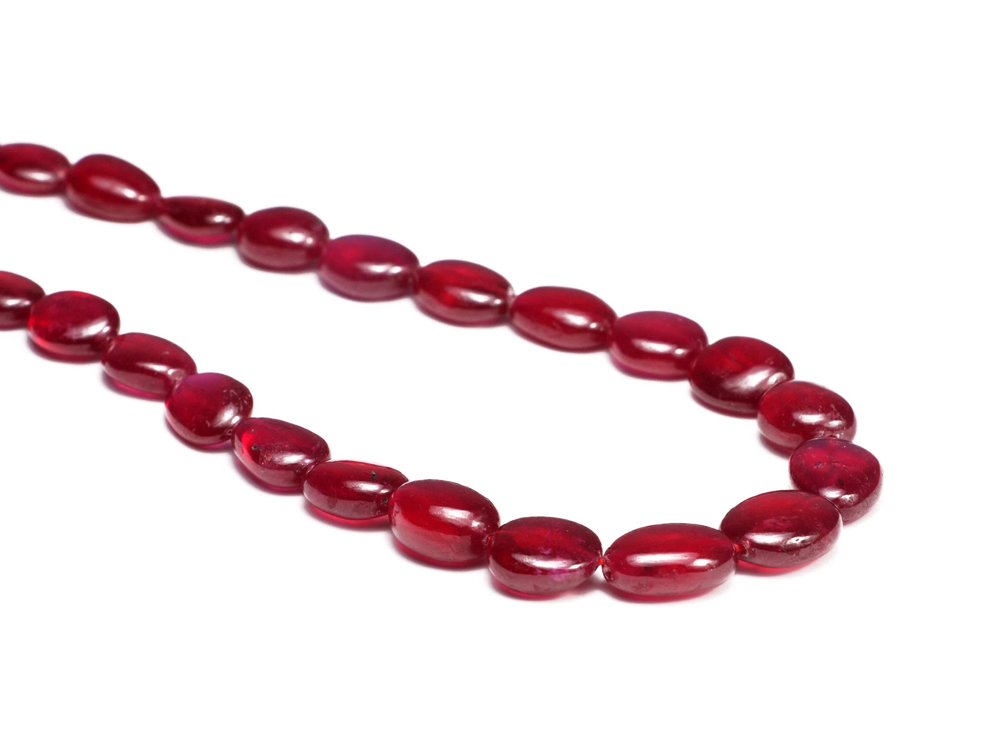 AAA Quality Ruby Smooth Oval Shape Nuggets Beads, SKU2005