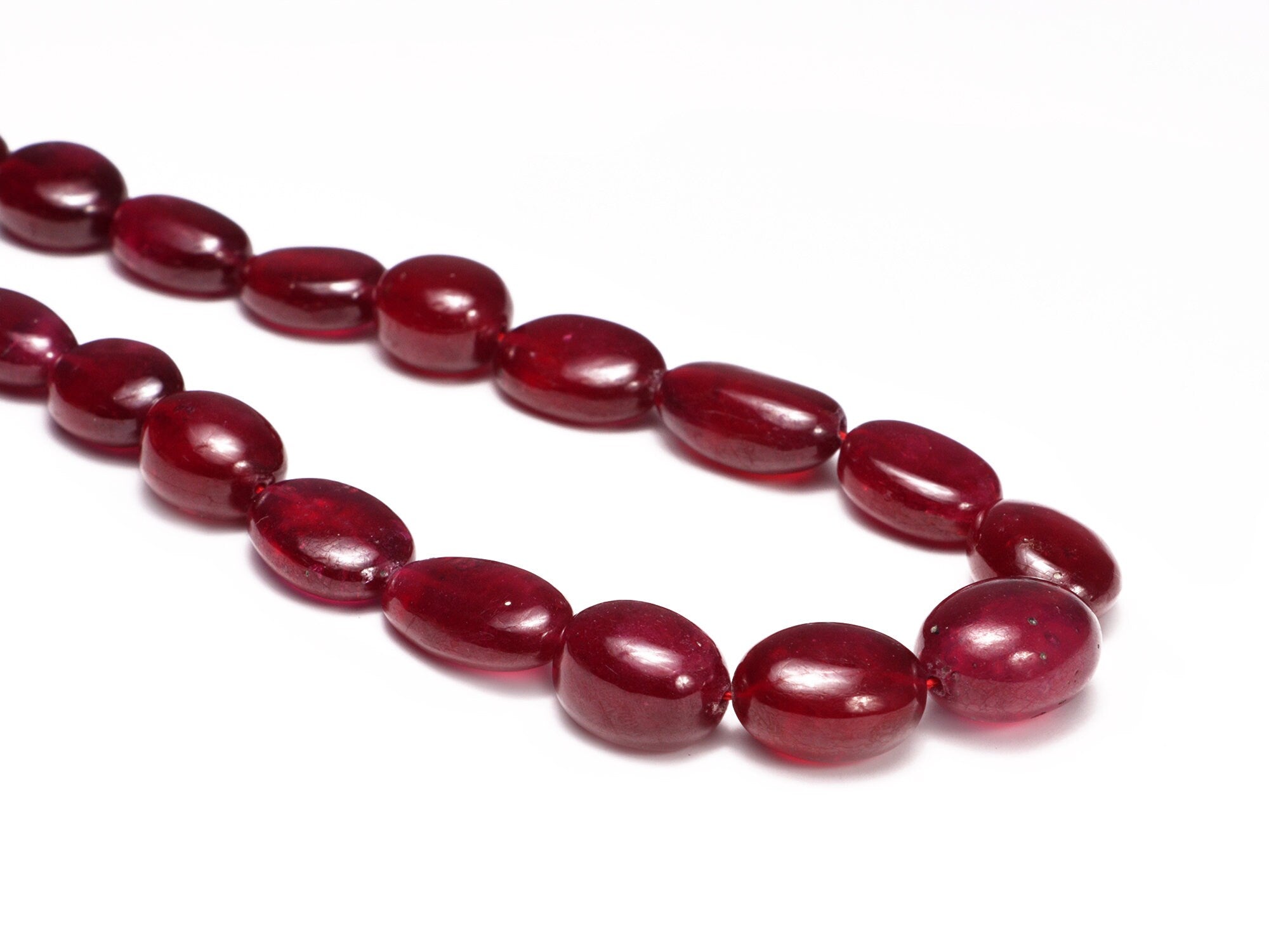 AAA Quality Ruby Smooth Oval Shape Nuggets Beads, 9.5x12 mm To 16x20.5 mm, SKU2006
